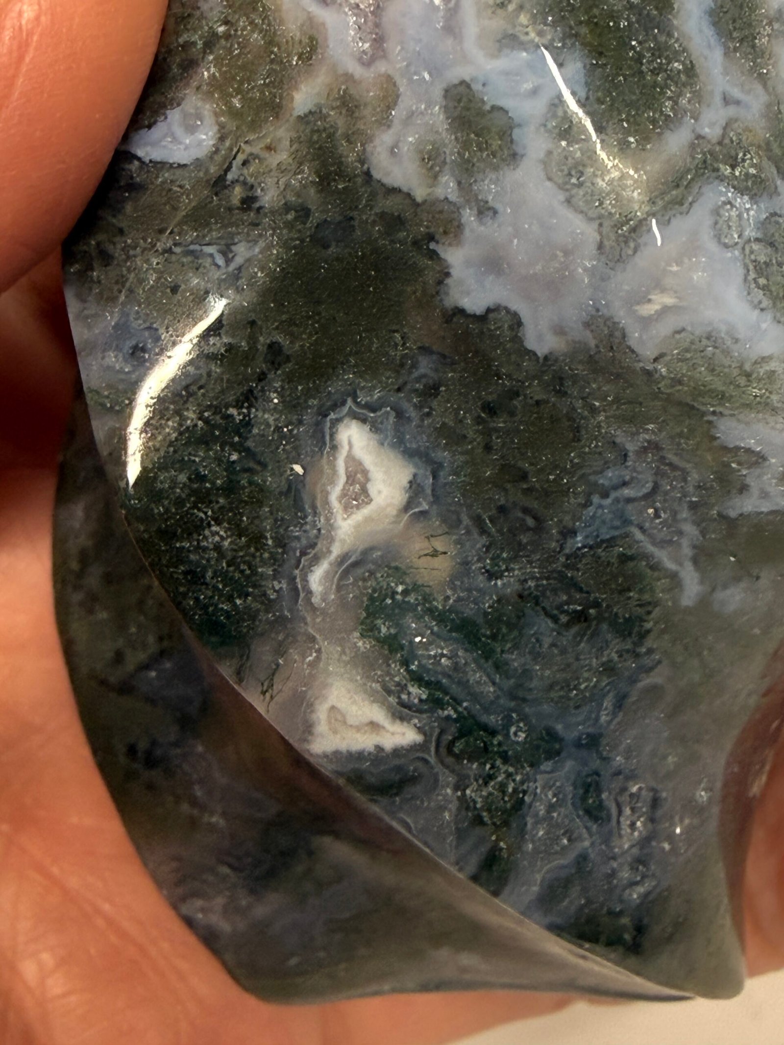 Moss Agate Freeform Flame - Image 6