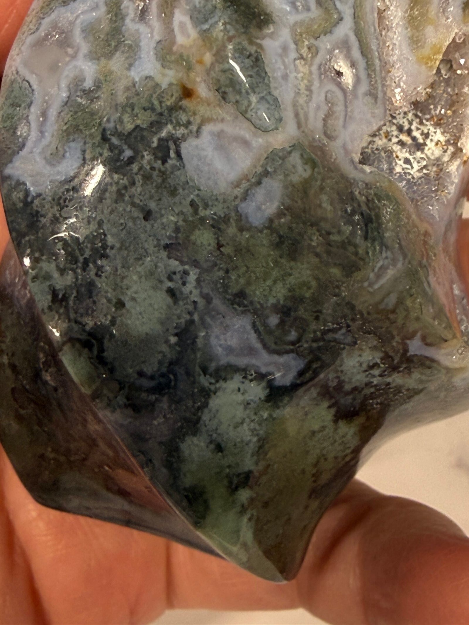Moss Agate Freeform Flame - Image 8