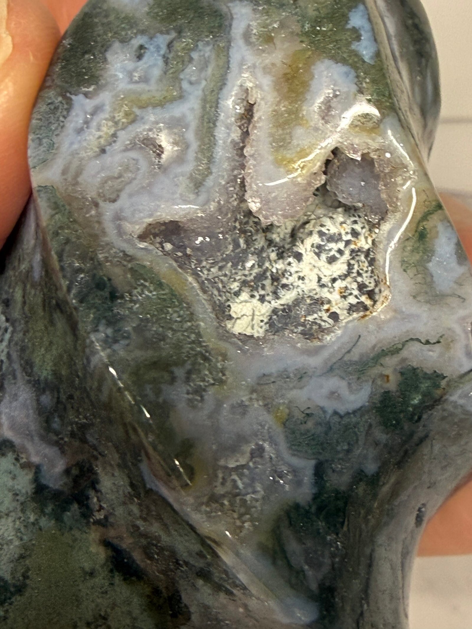 Moss Agate Freeform Flame - Image 9