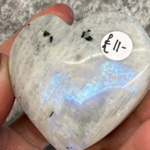 Rainbow Moonstone Heart Palm Stone