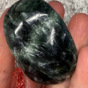 Seraphinite Palm Stone