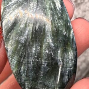 Seraphinite Palm Stone