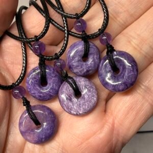 Charoite Donut Pendant