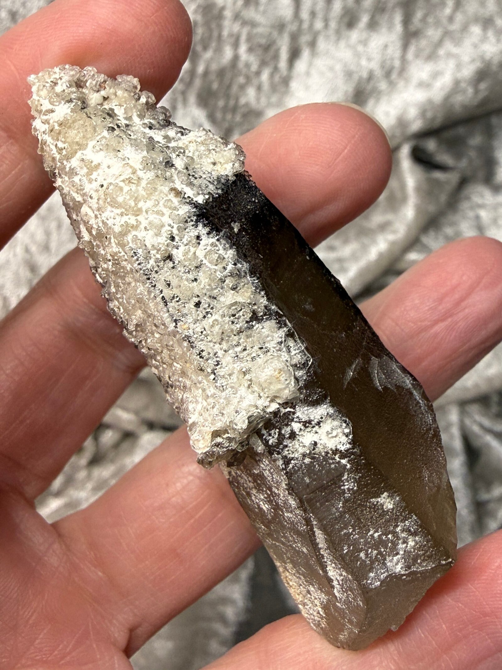 Namibian Smoky Quartz with Hyalite Opal - Image 3