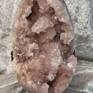 Large Pink Amethyst Egg on Stand