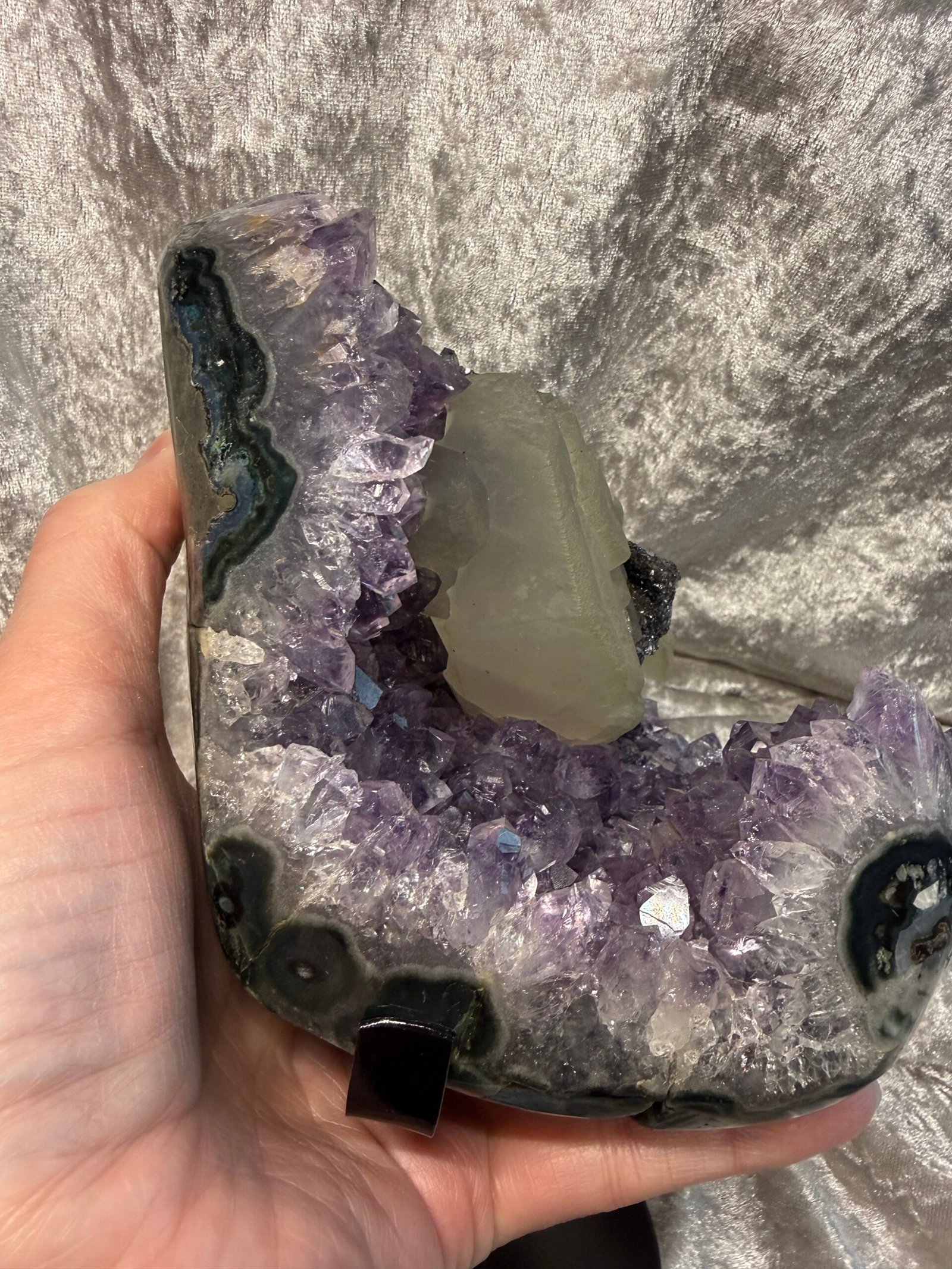 Amethyst Geode on Custom Stand - Image 6