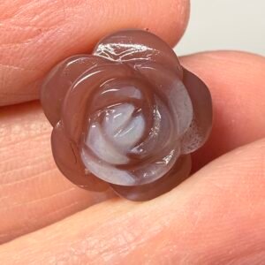 Alashan Agate Rose Carving