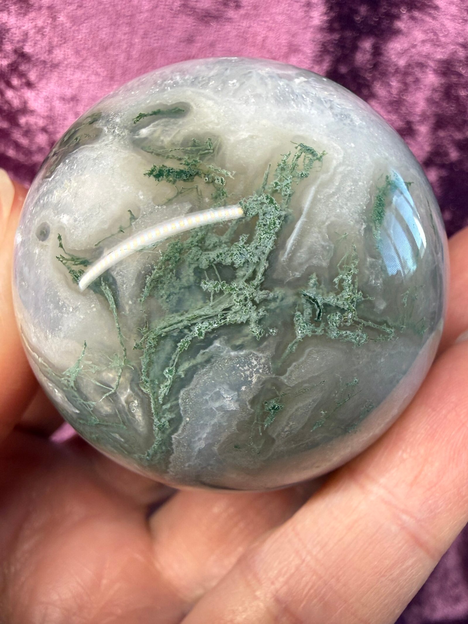 Moss Agate Sphere - Image 5