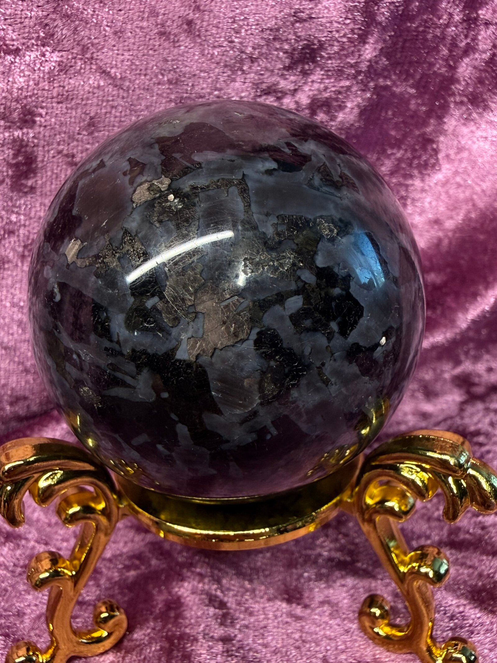 Indigo Gabbro Sphere - Image 3