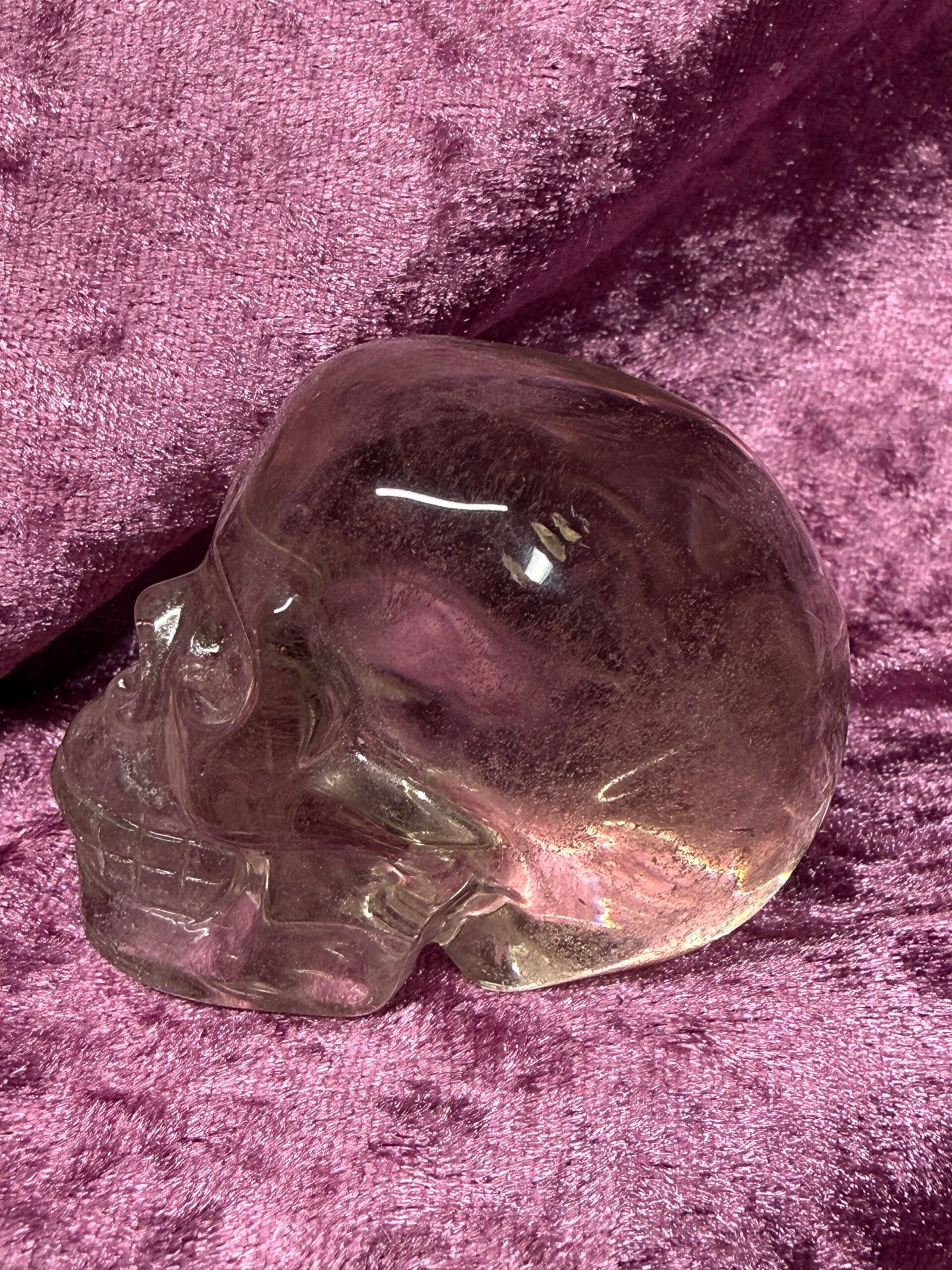 Clear Quartz Skull Carving - Image 3