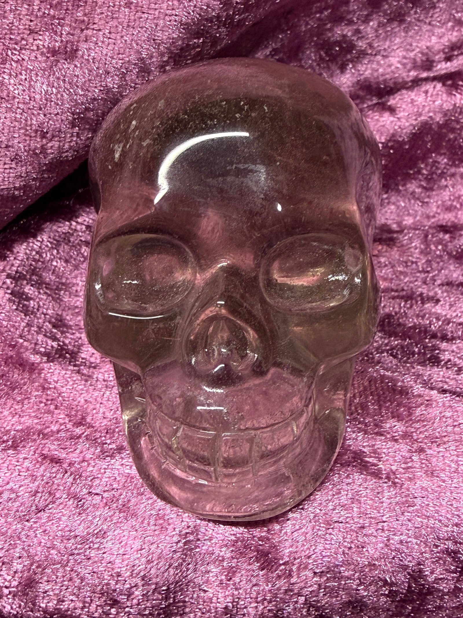 Clear Quartz Skull Carving - Image 4