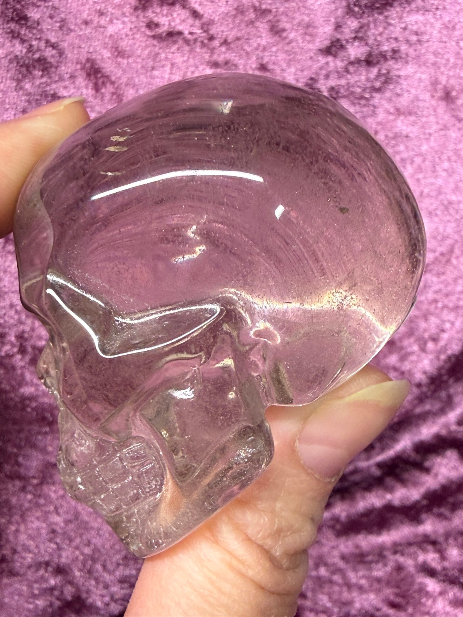 Clear Quartz Skull Carving - Image 5