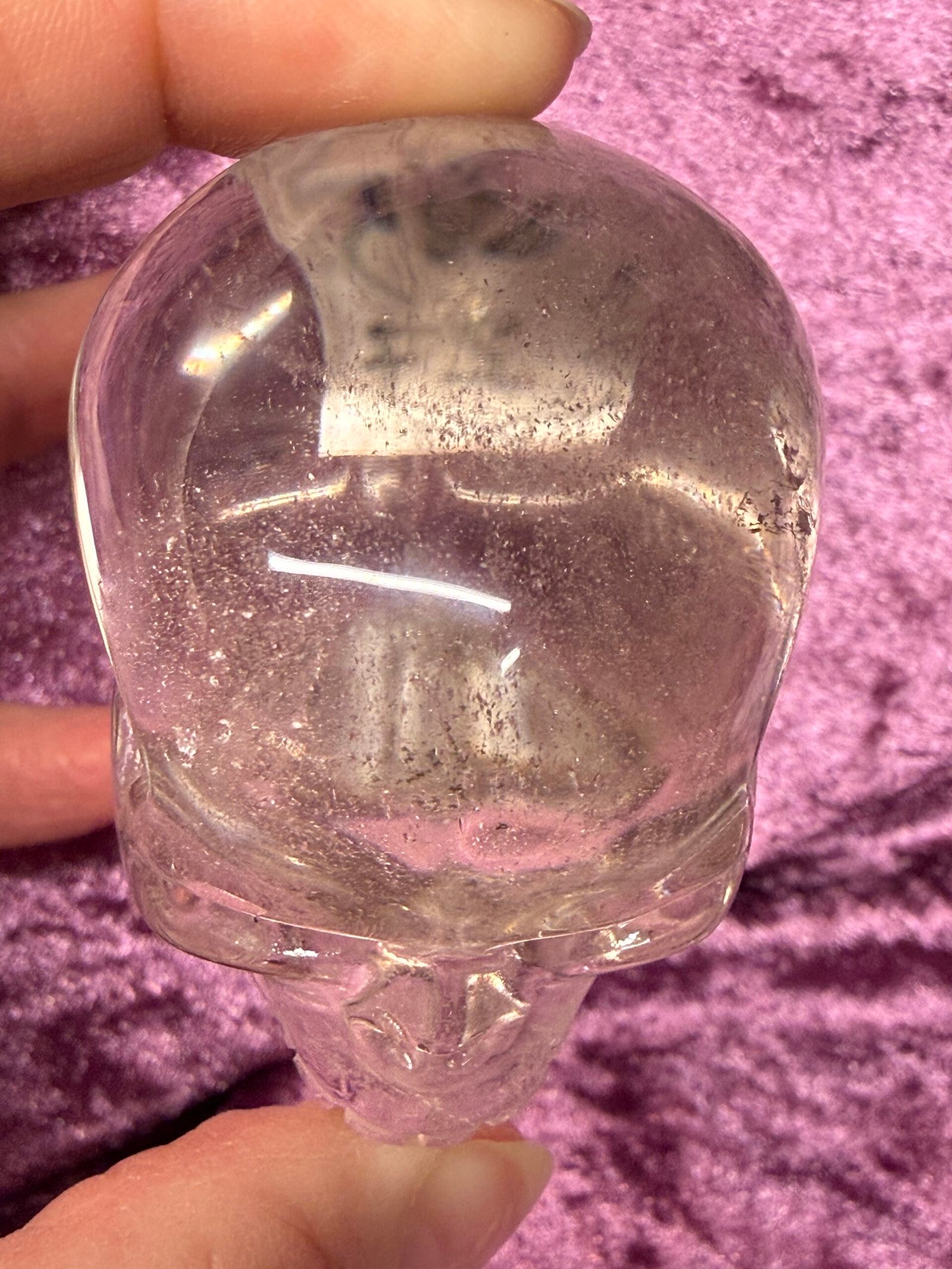 Clear Quartz Skull Carving - Image 7