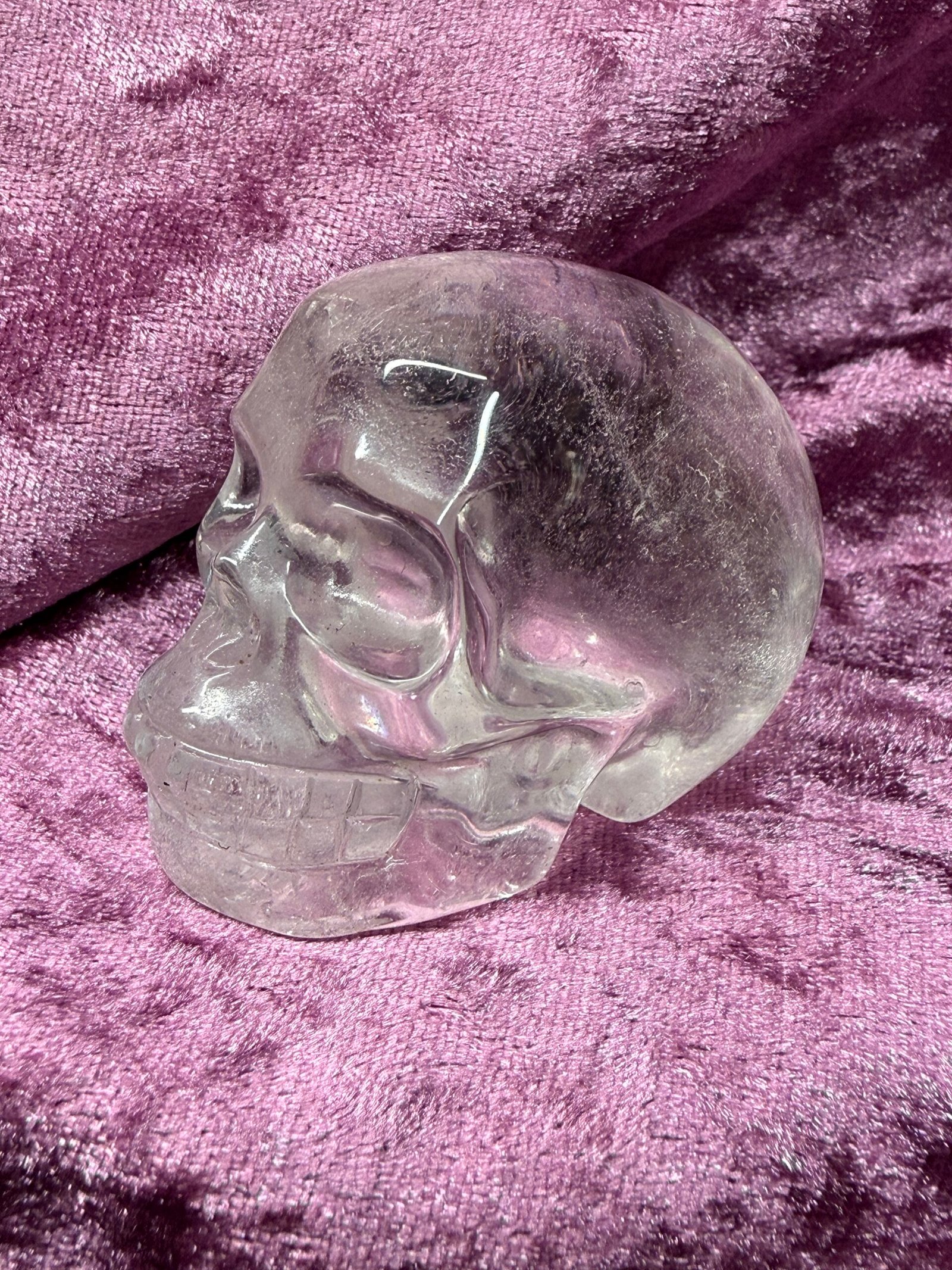 Clear Quartz Skull carving
