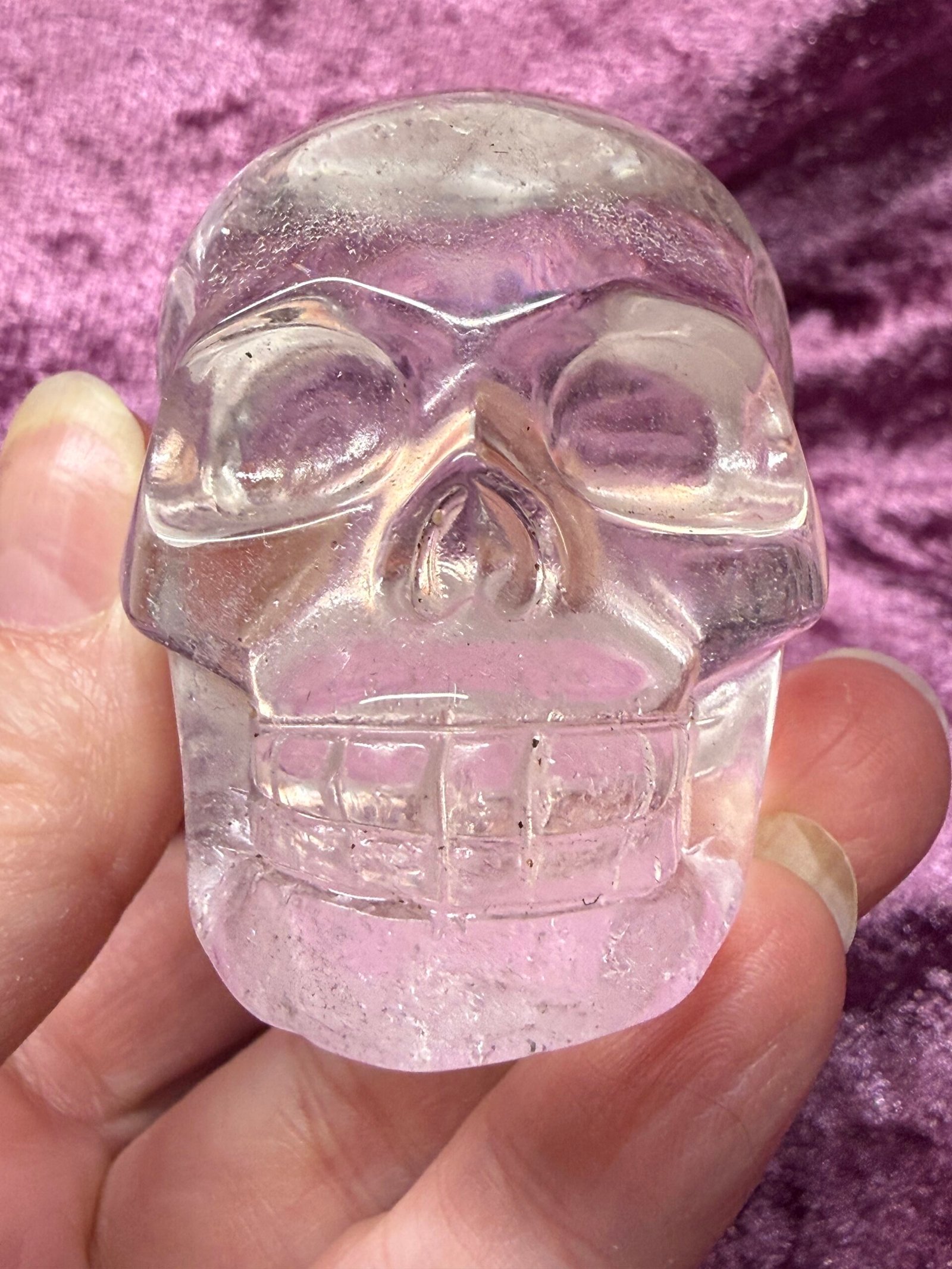 Clear Quartz Skull carving - Image 5