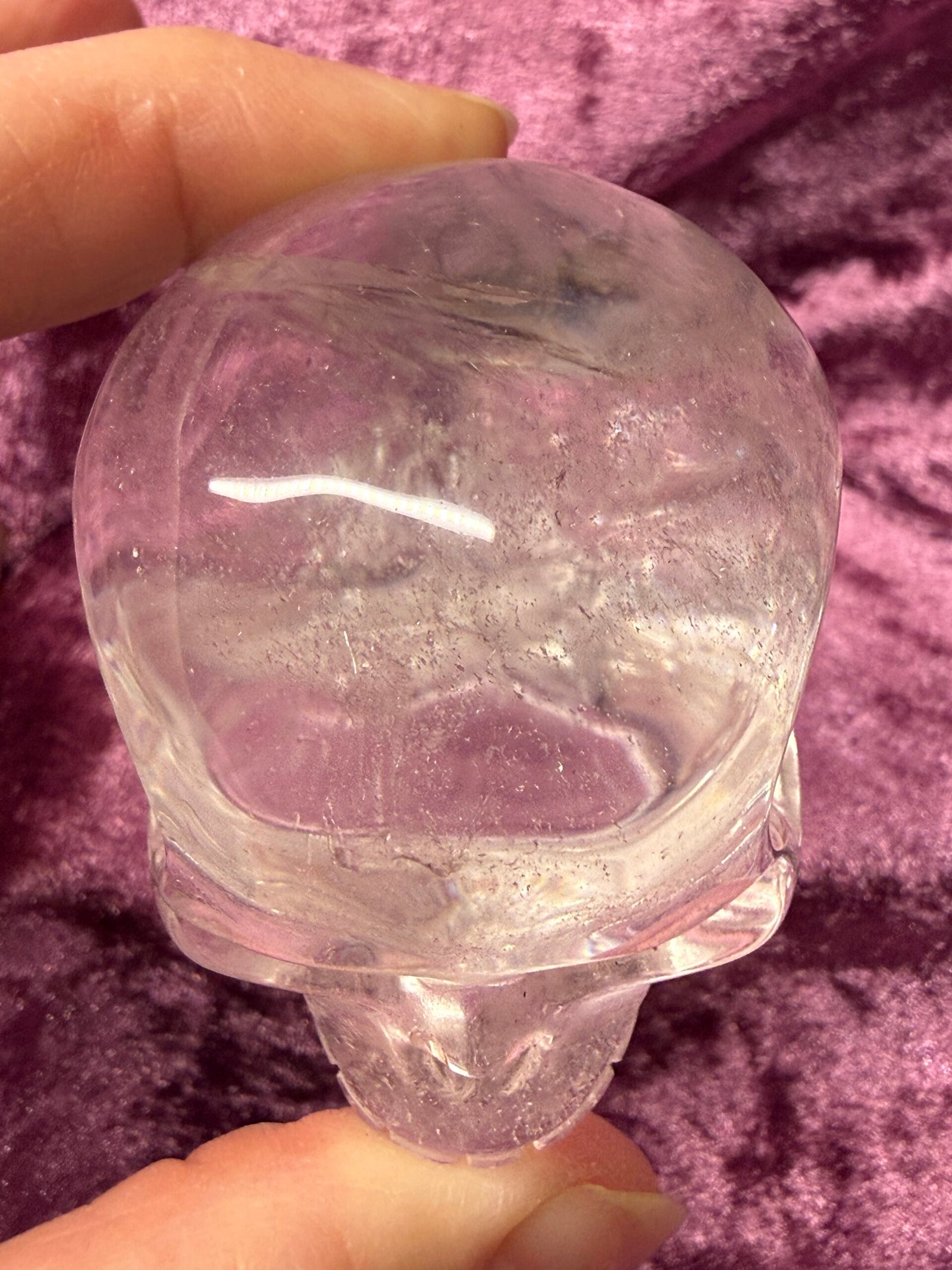 Clear Quartz Skull carving - Image 6