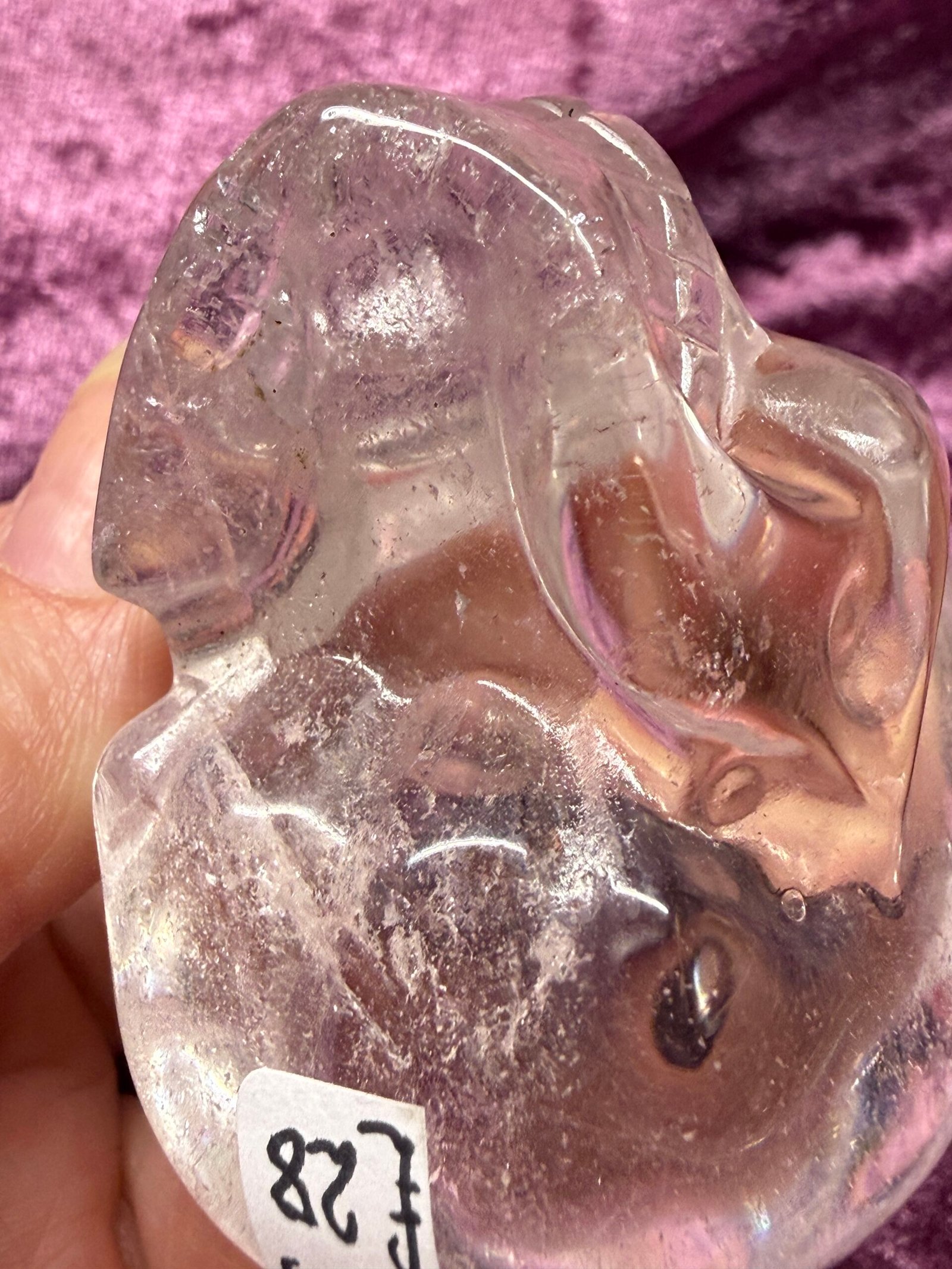 Clear Quartz Skull carving - Image 7