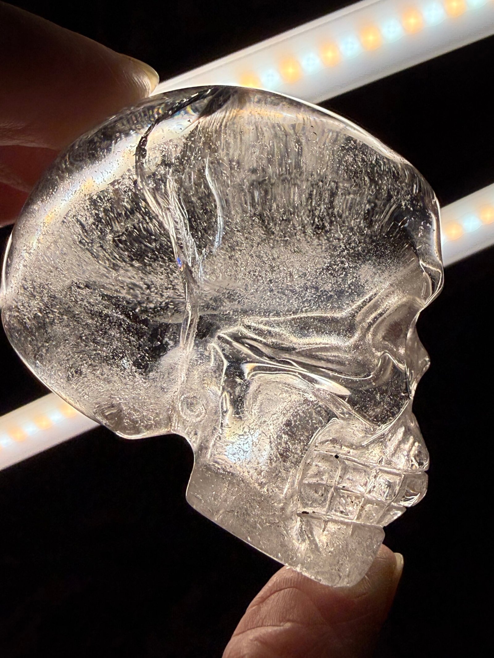 Clear Quartz Skull carving - Image 8