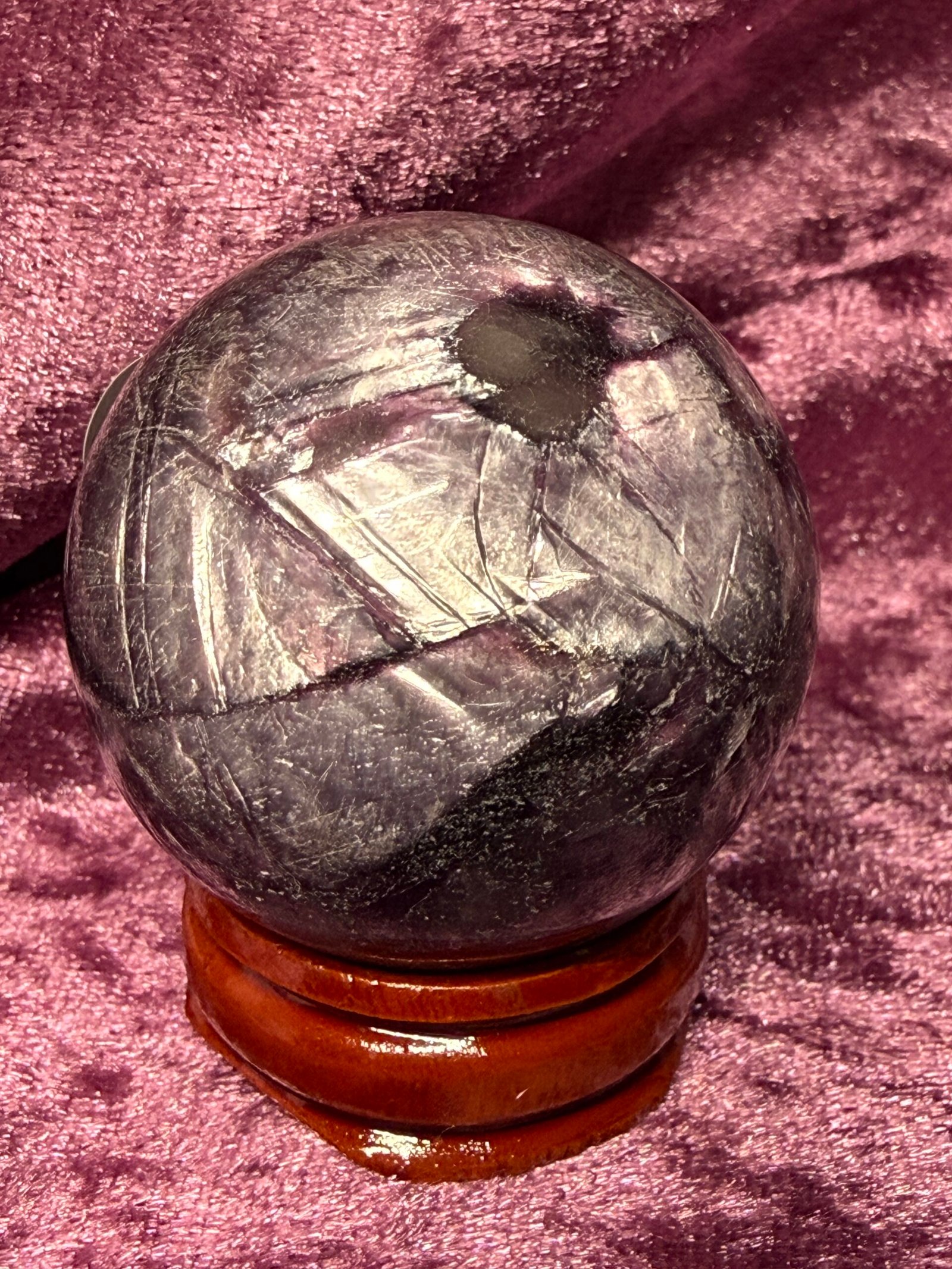 Gemmy Lepidolite Sphere - Image 2