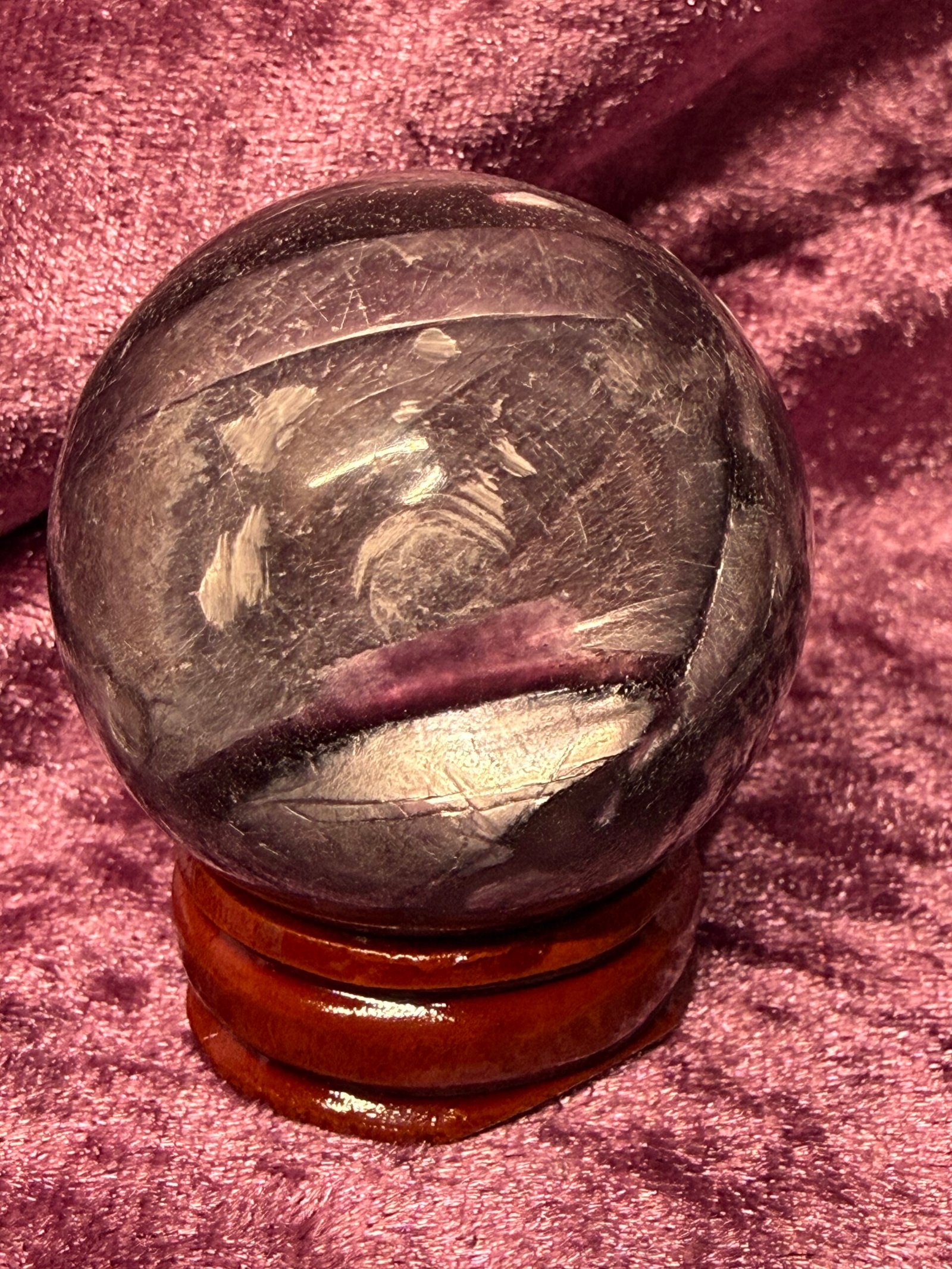 Gemmy Lepidolite Sphere - Image 3
