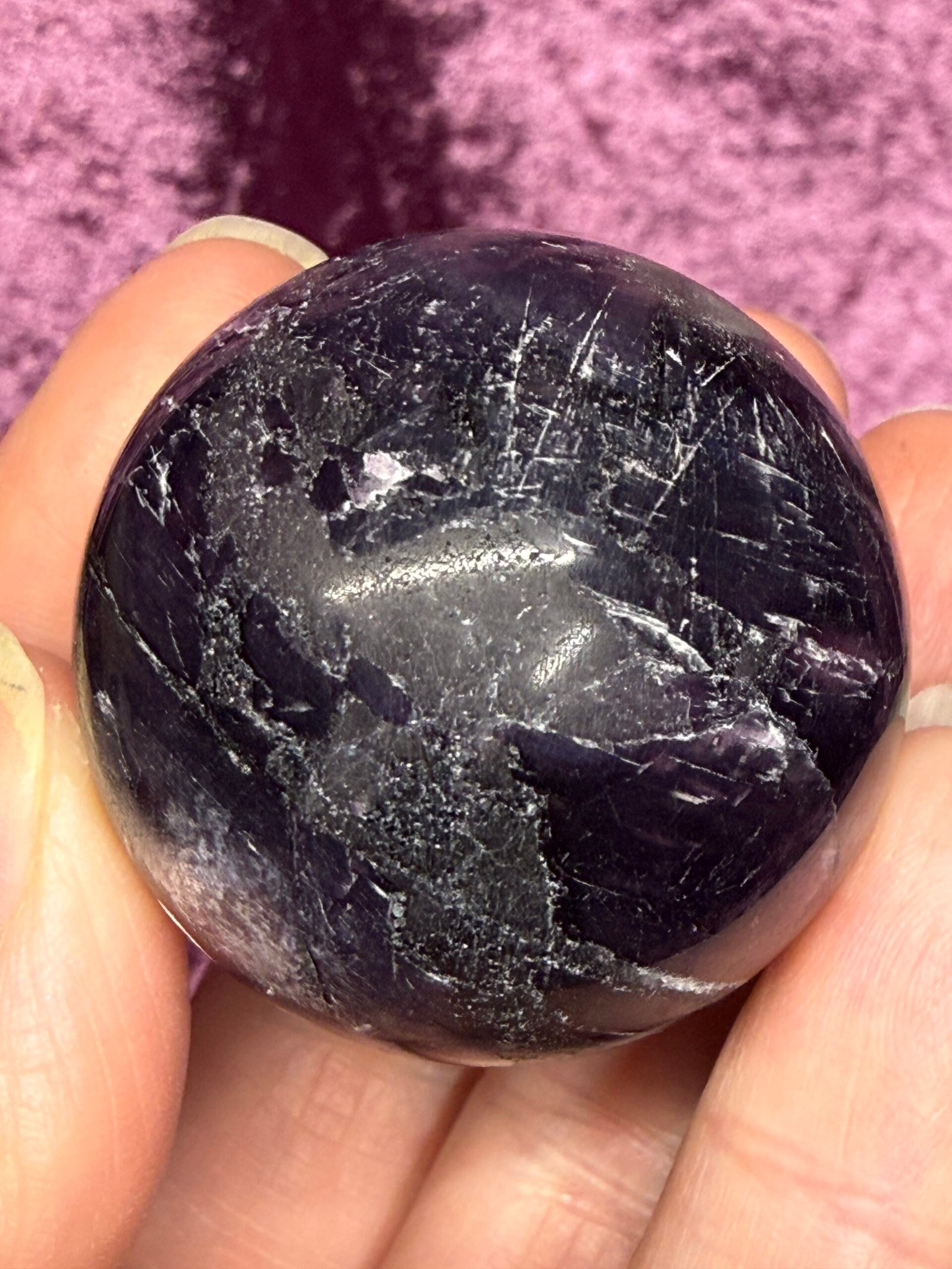 Gemmy Lepidolite Sphere - Image 5