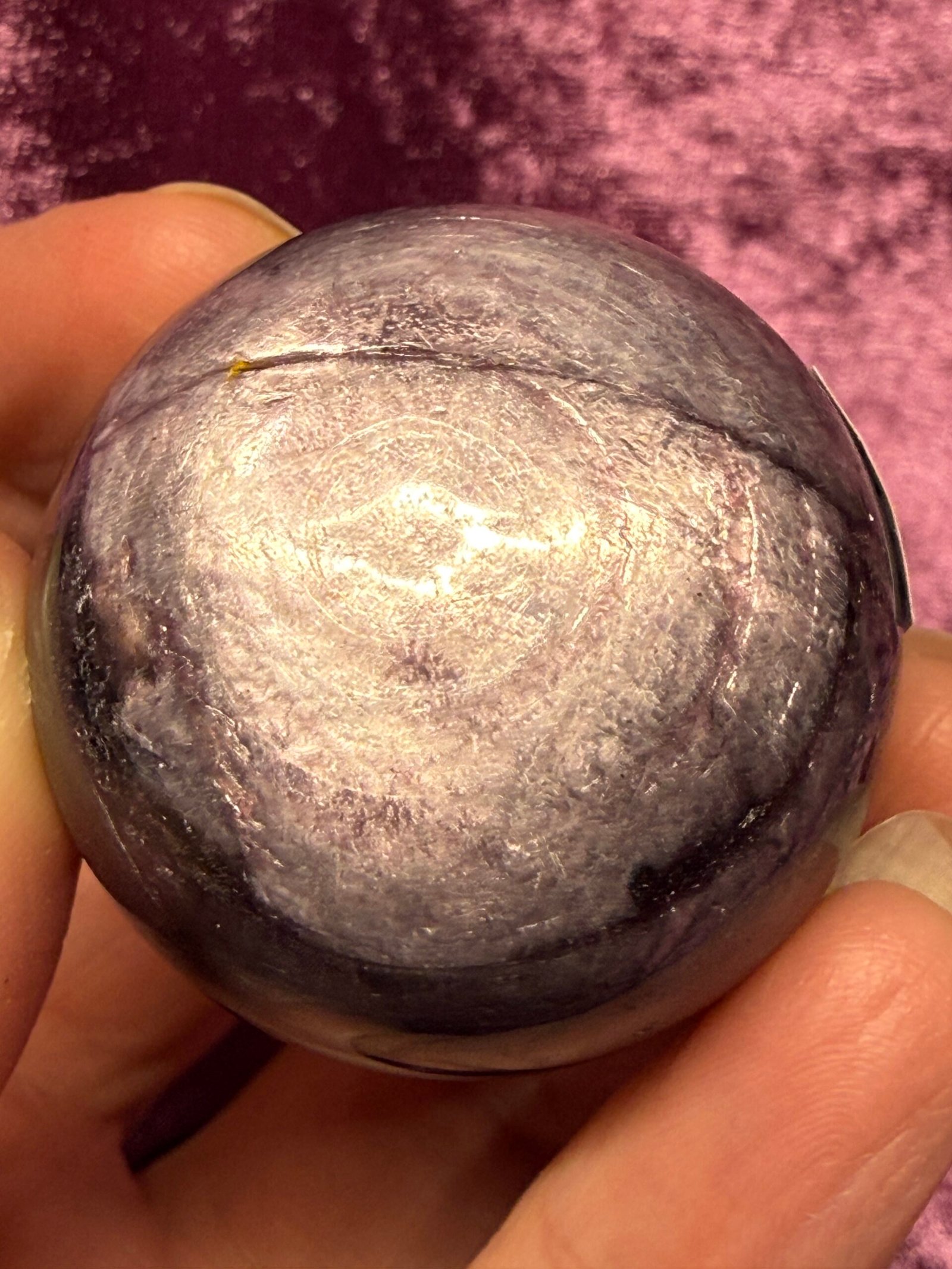 Gemmy Lepidolite Sphere - Image 5