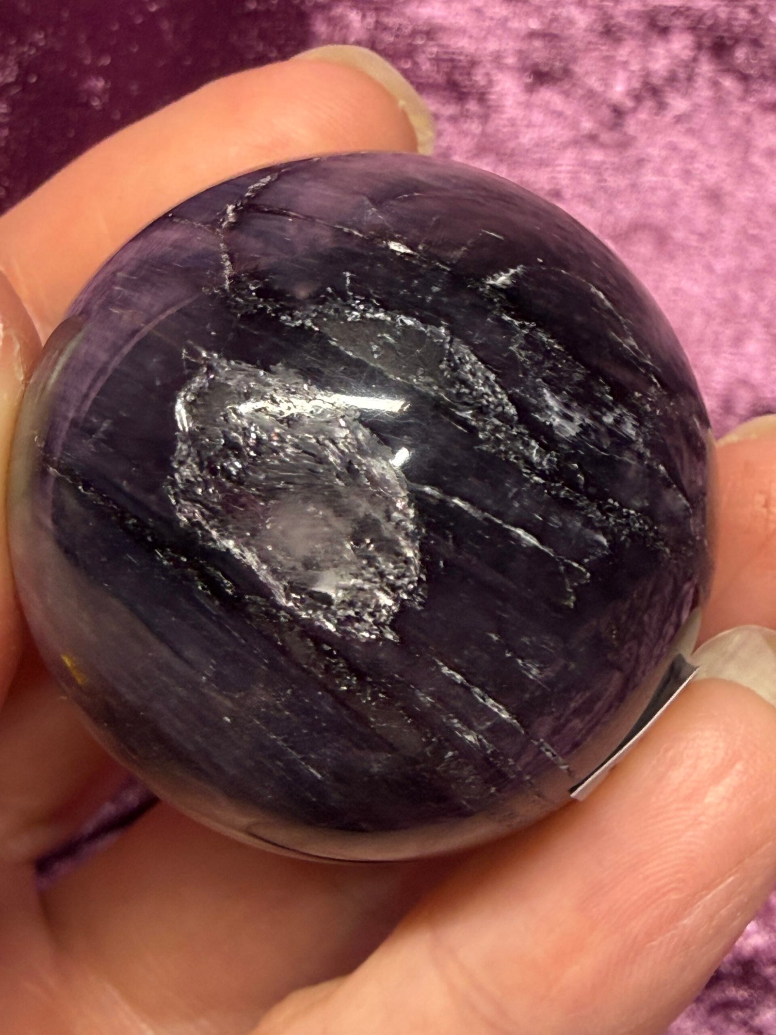 Gemmy Lepidolite Sphere - Image 8