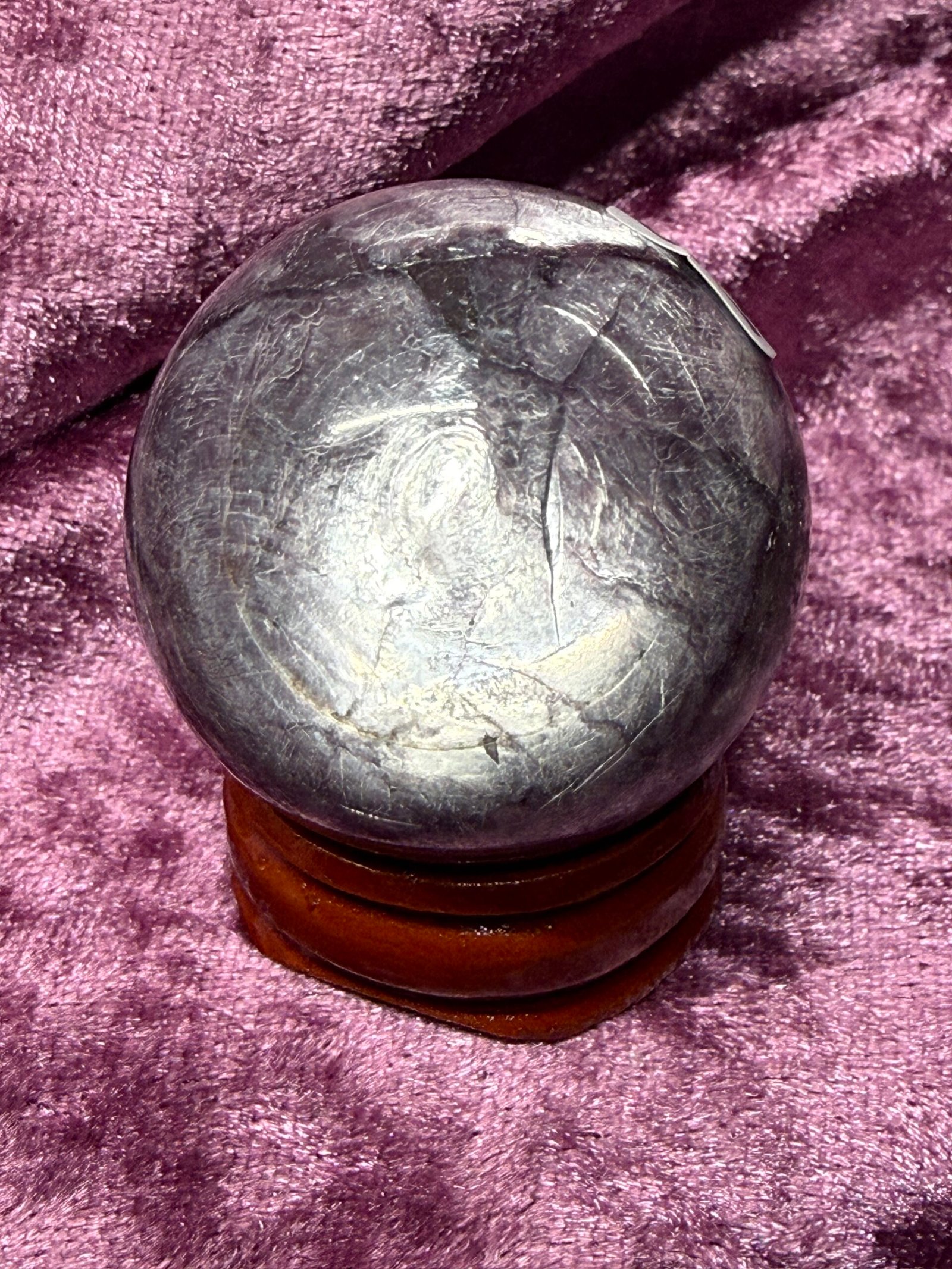 Gemmy Lepidolite Sphere