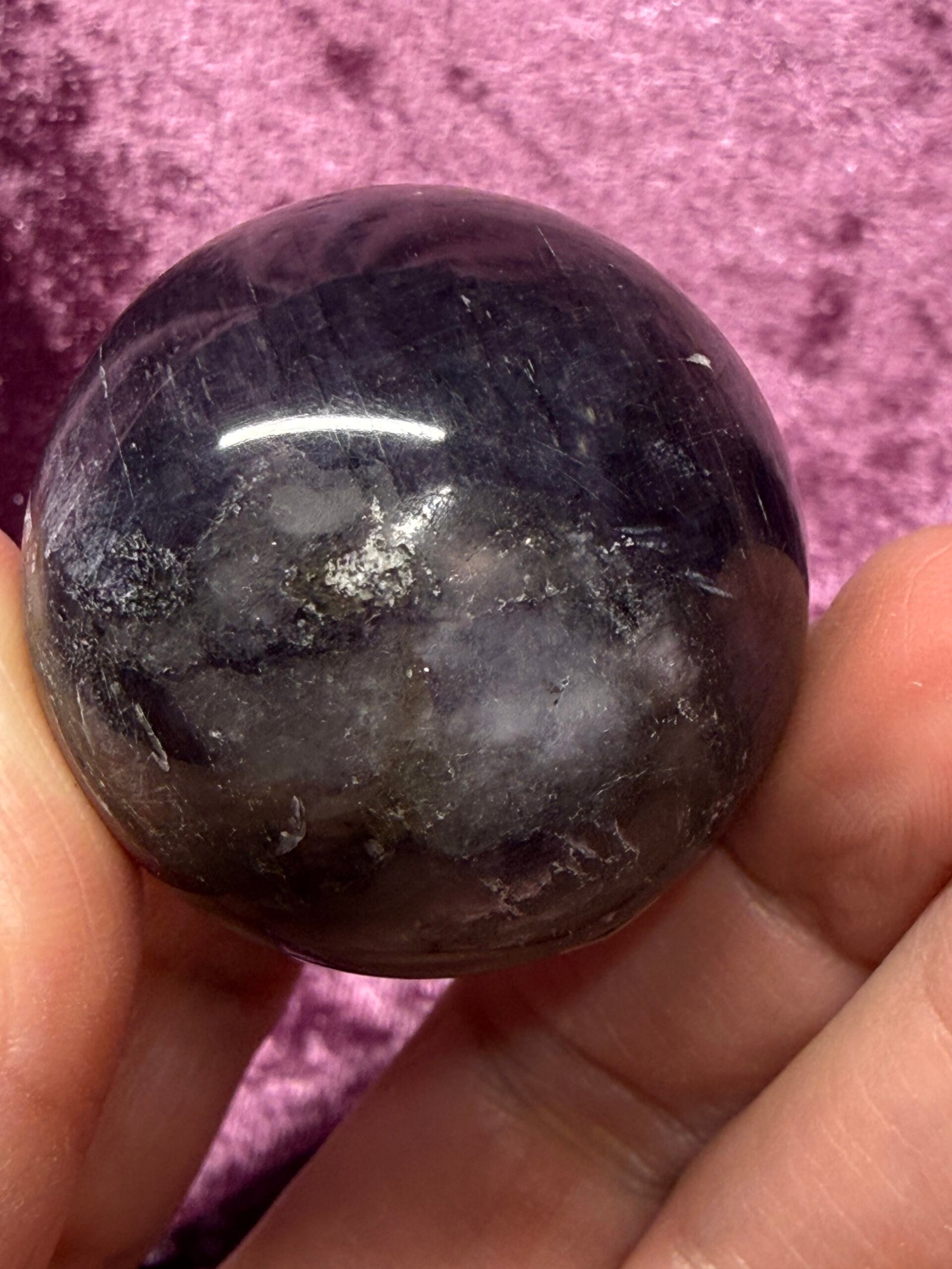 Gemmy Lepidolite Sphere - Image 6