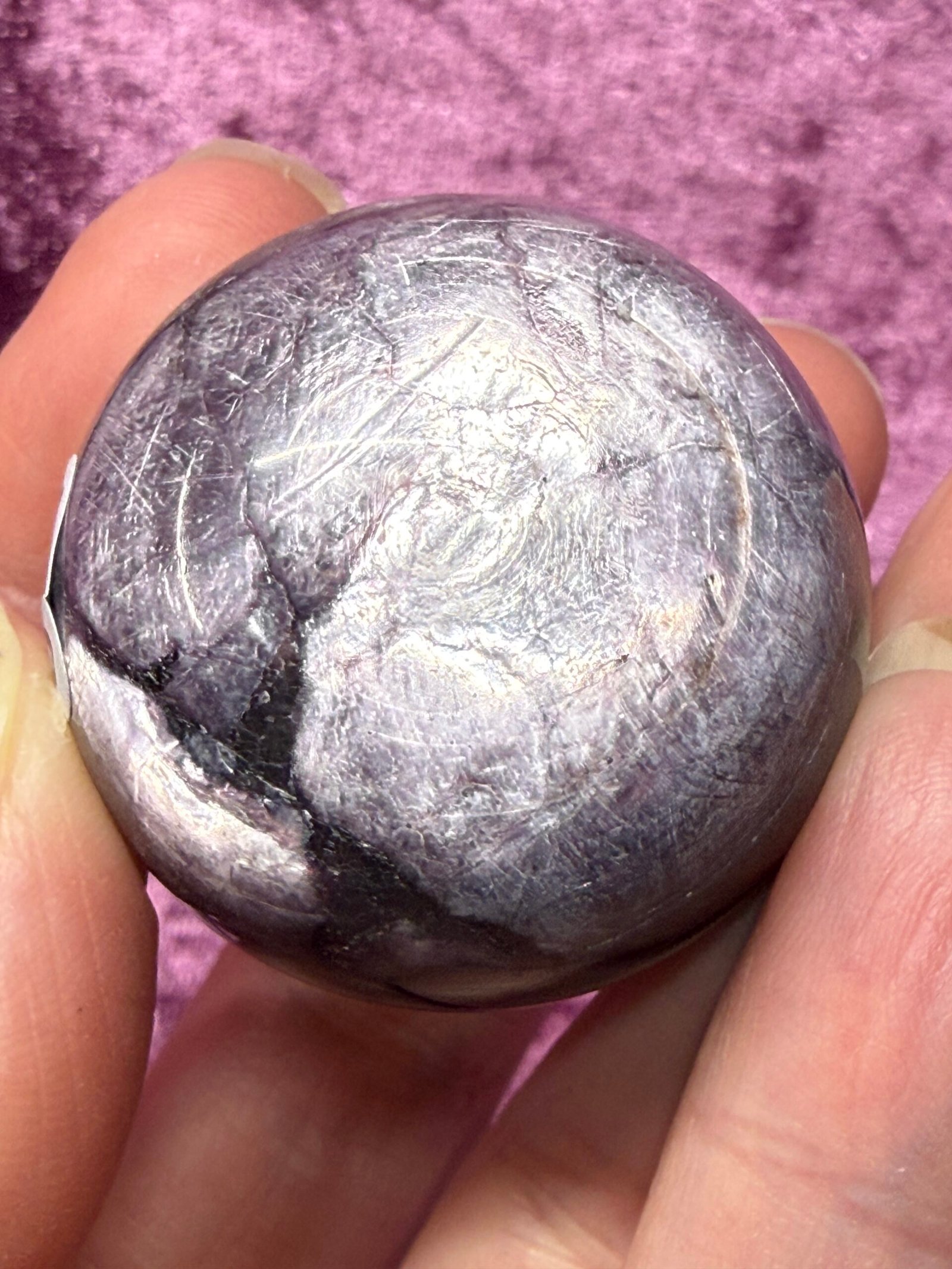 Gemmy Lepidolite Sphere - Image 8