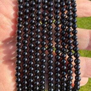 Black Spinel Bead Bracelet