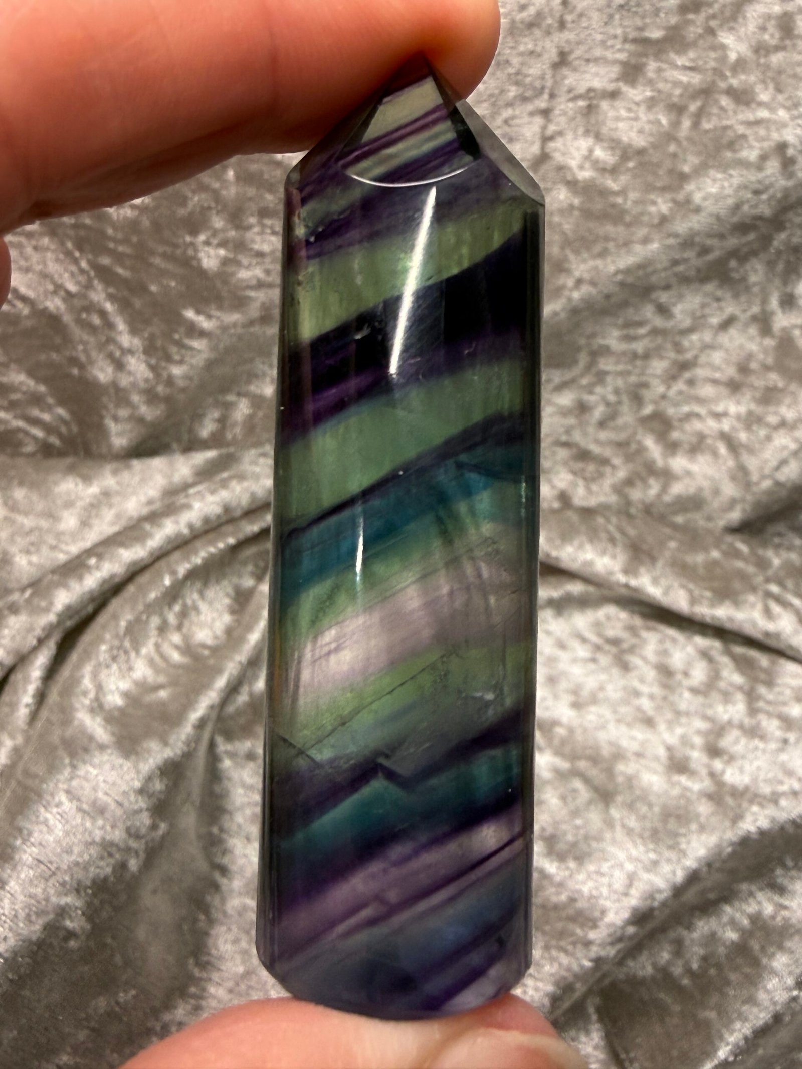 Rainbow Fluorite Rounded Tower