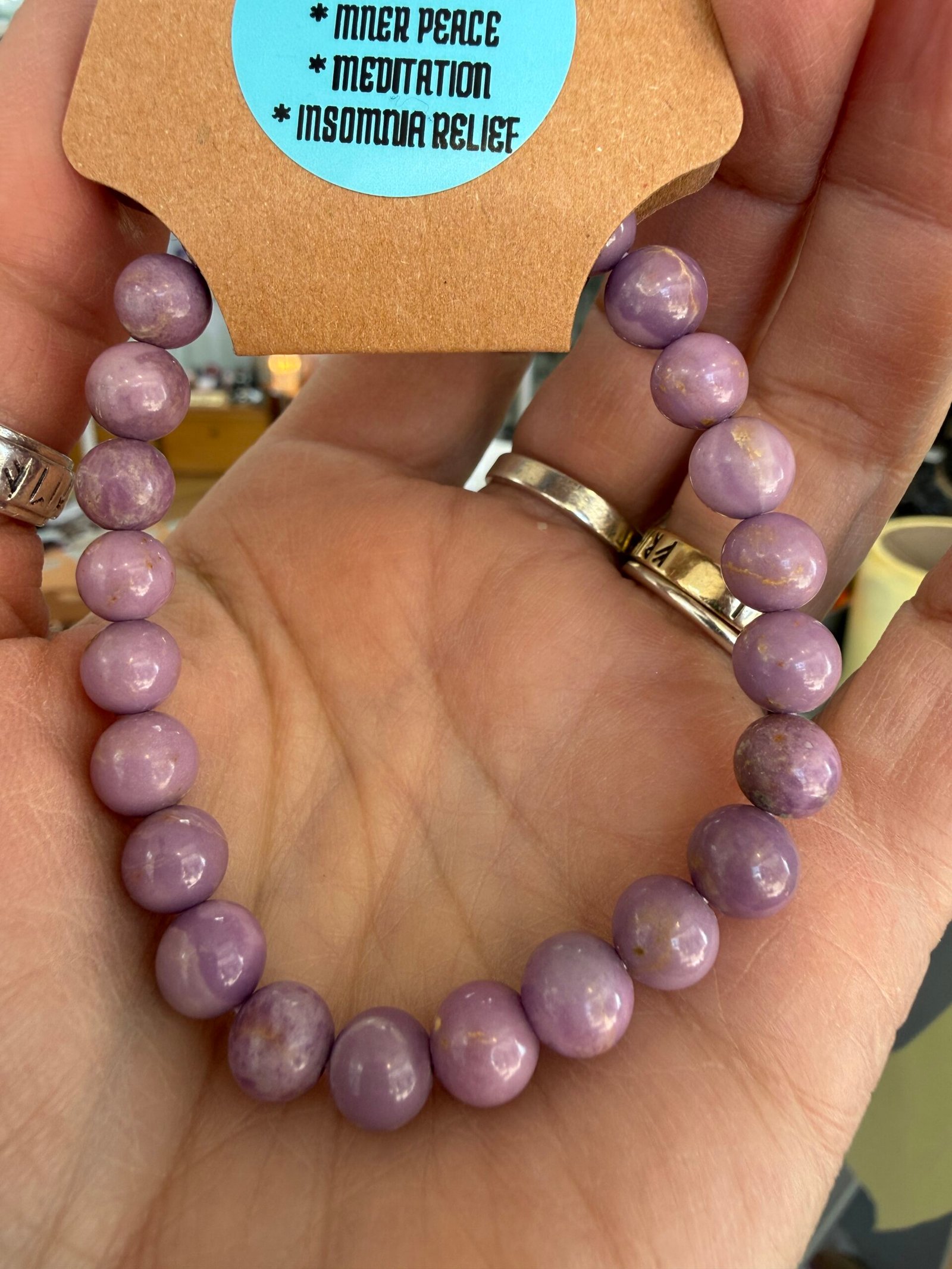 Phosphosiderite Bead Bracelet