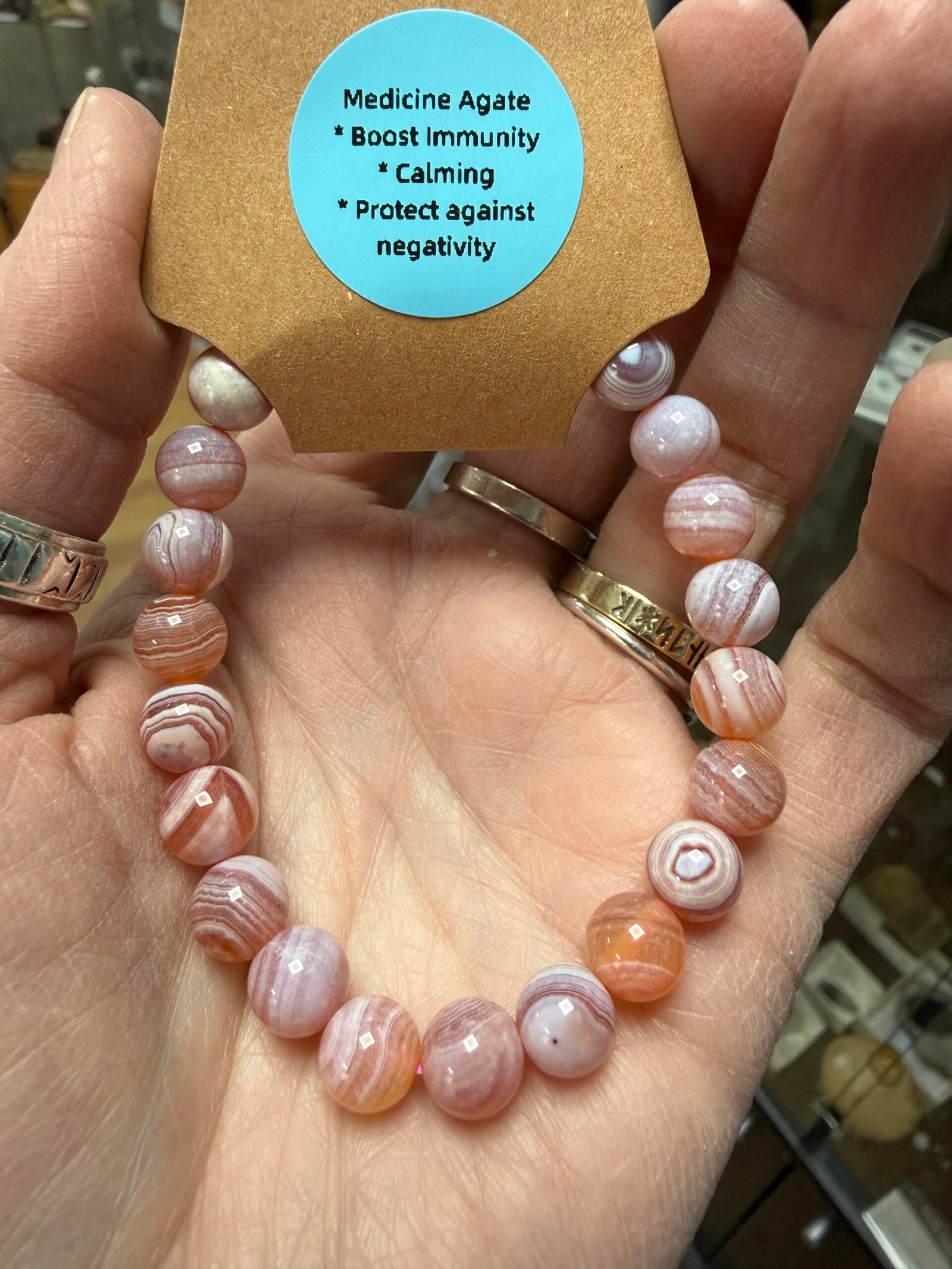 Medicine Agate Bead Bracelet - Image 4