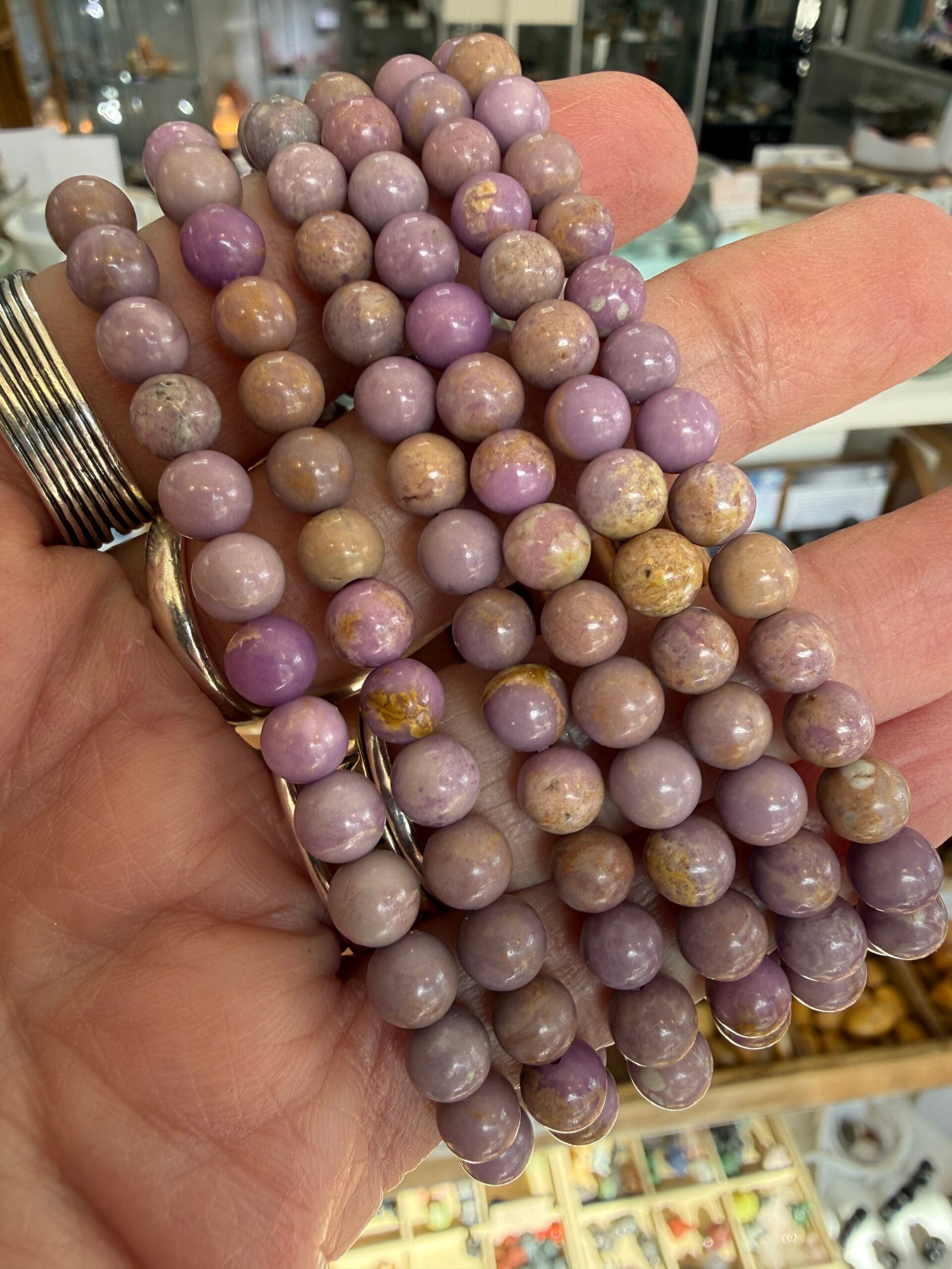 Phosphosiderite 6mm Bead Bracelet - Image 2
