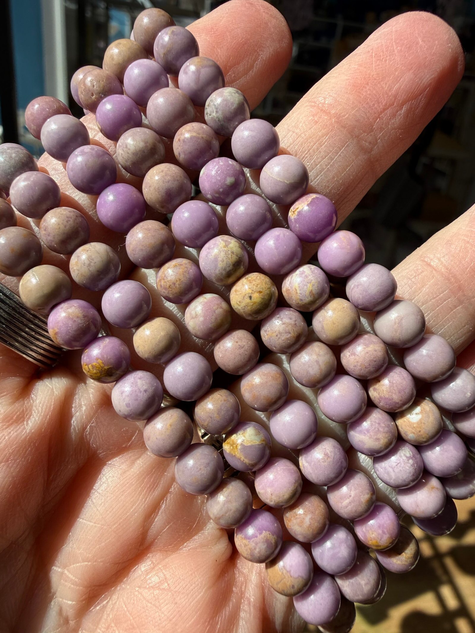 Phosphosiderite 6mm Bead Bracelet - Image 4