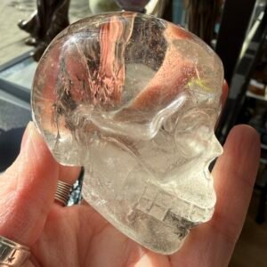 Clear Quartz Skull Carving