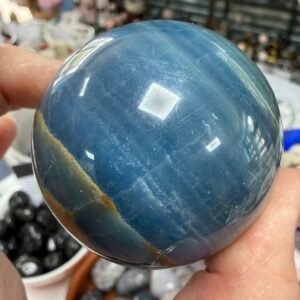 Lemurian Aquatine Calcite Sphere
