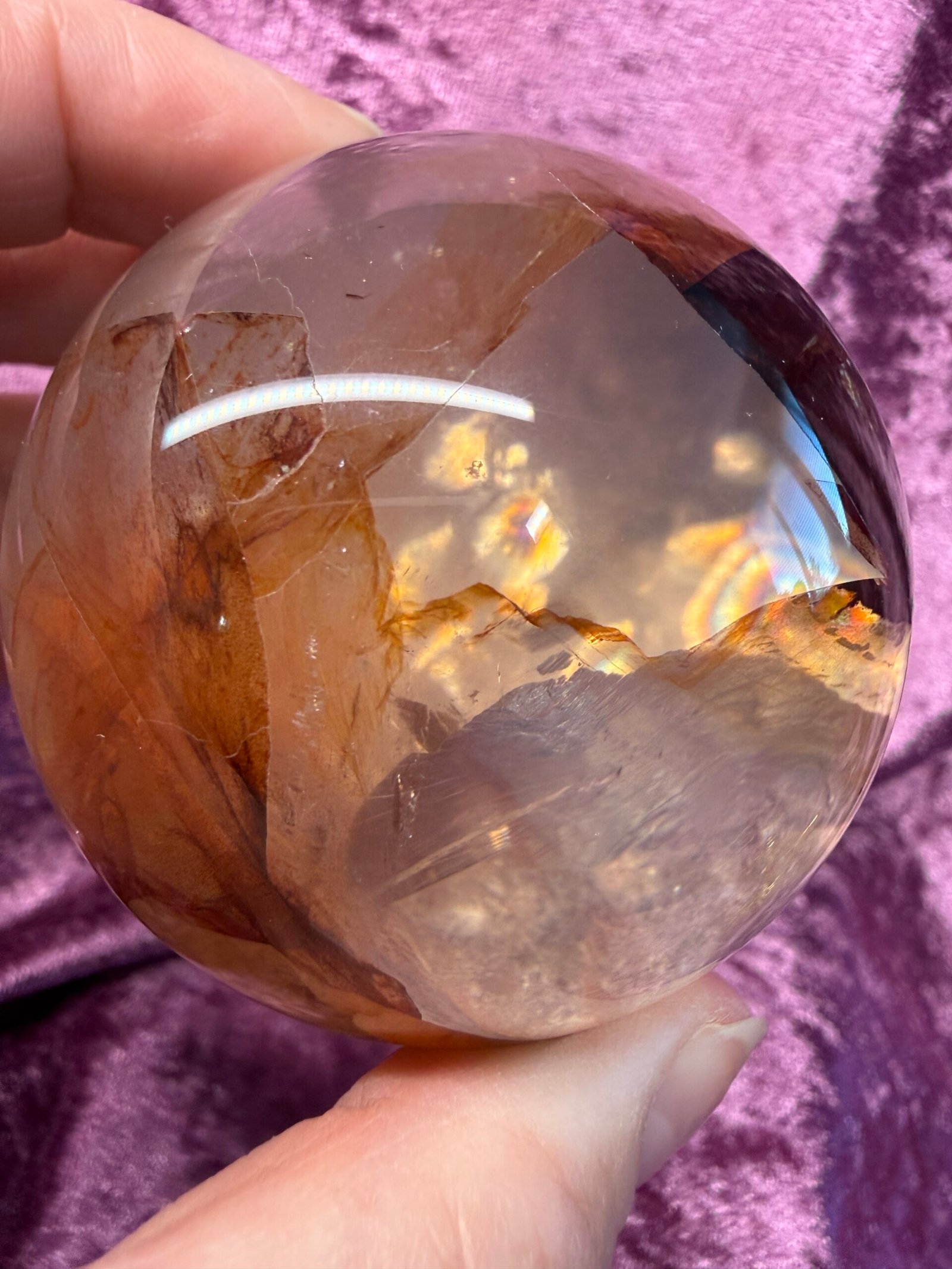 High Quality Fire Quartz Sphere