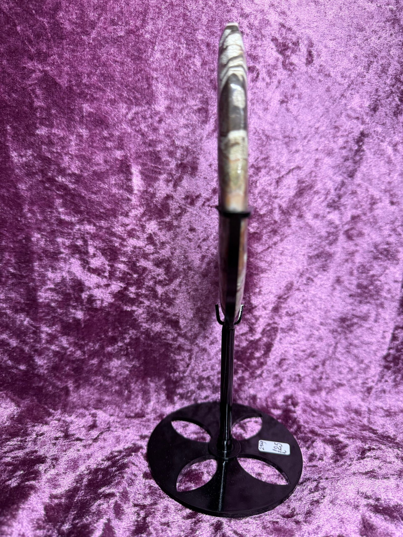Money Agate Moon on Stand - Image 7