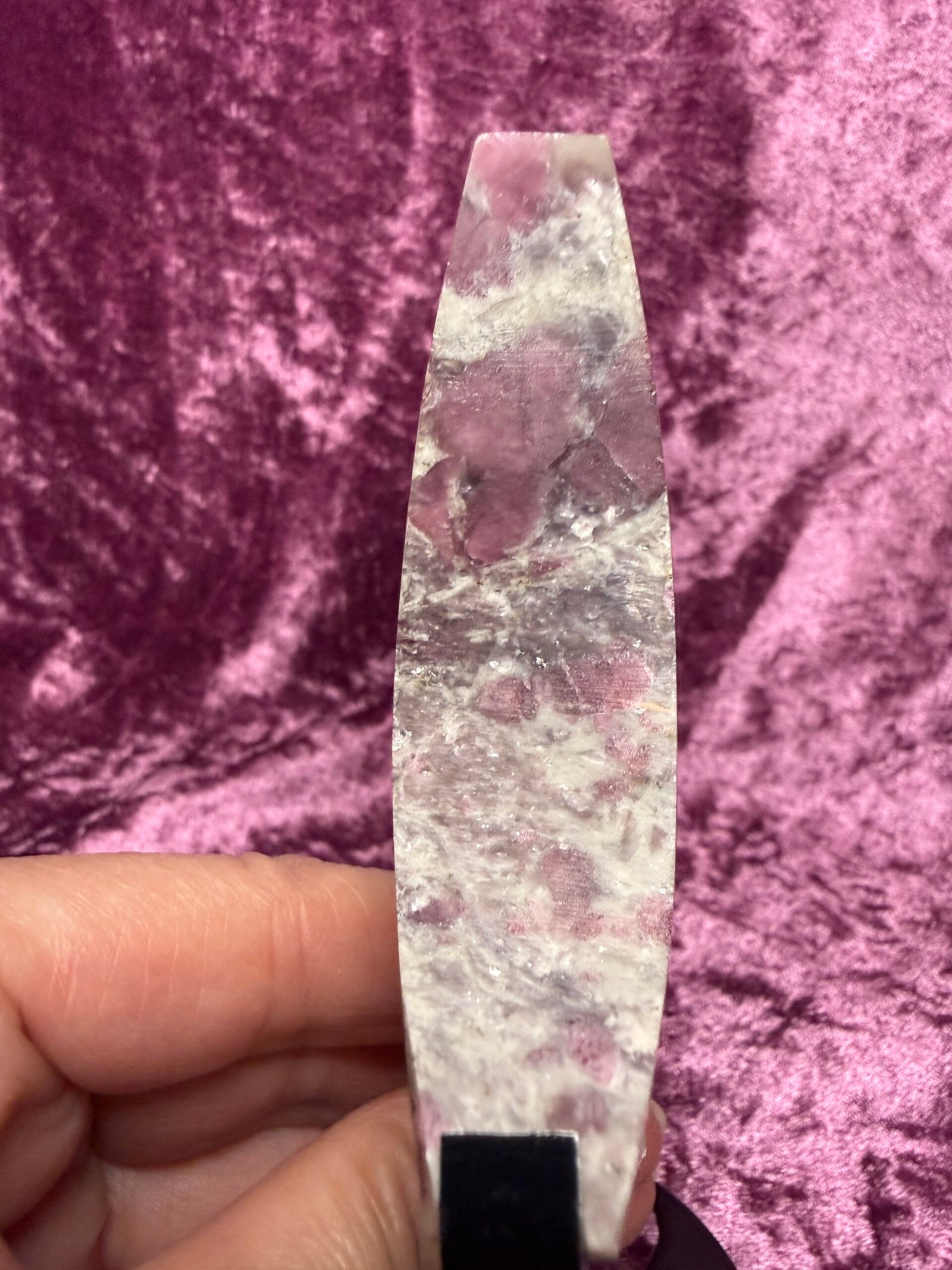 Pink Tourmaline Moon on Stand - Image 5