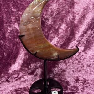 Ocean Jasper Moon on Stand