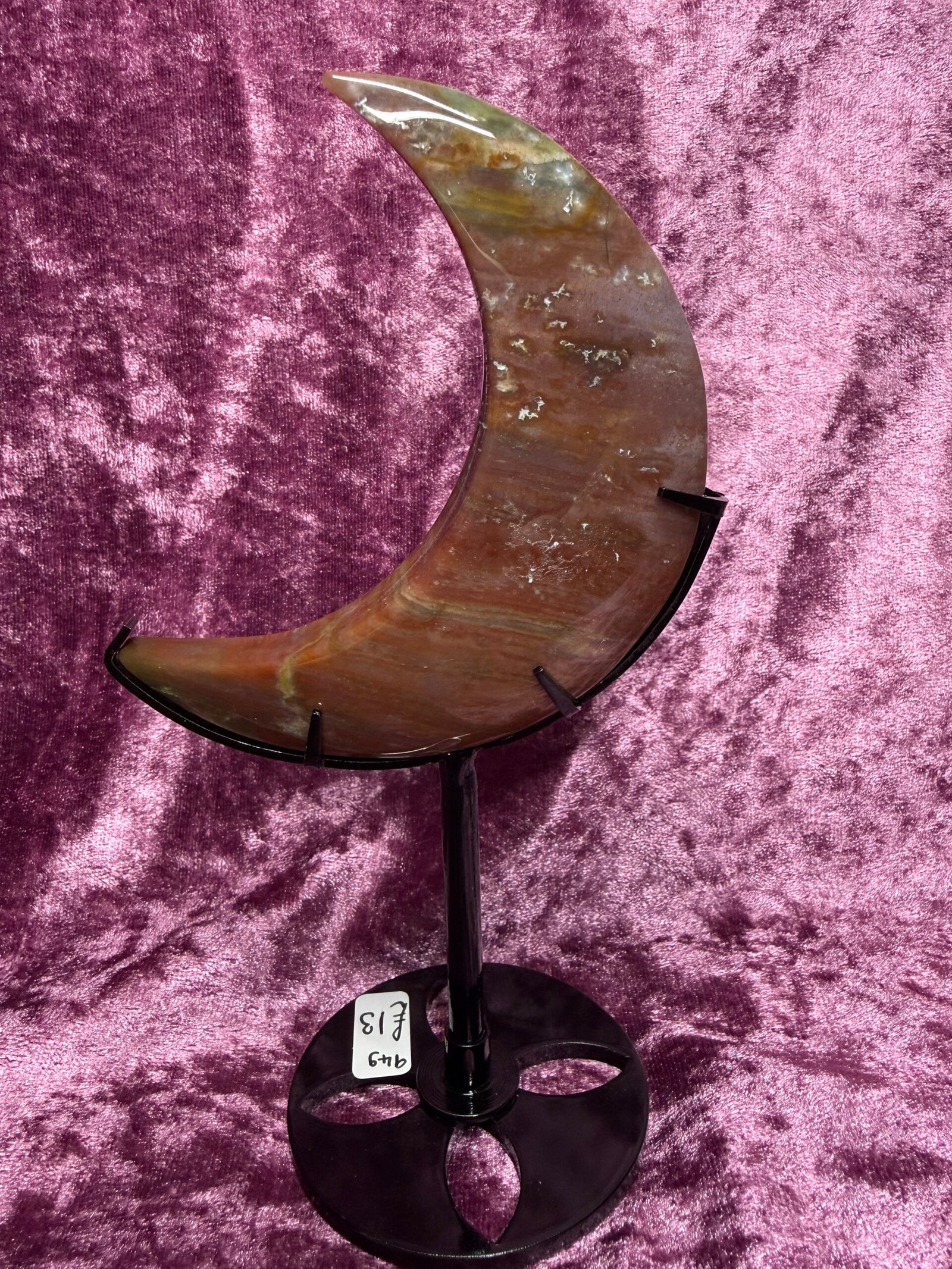 Ocean Jasper Moon on Stand - Image 3