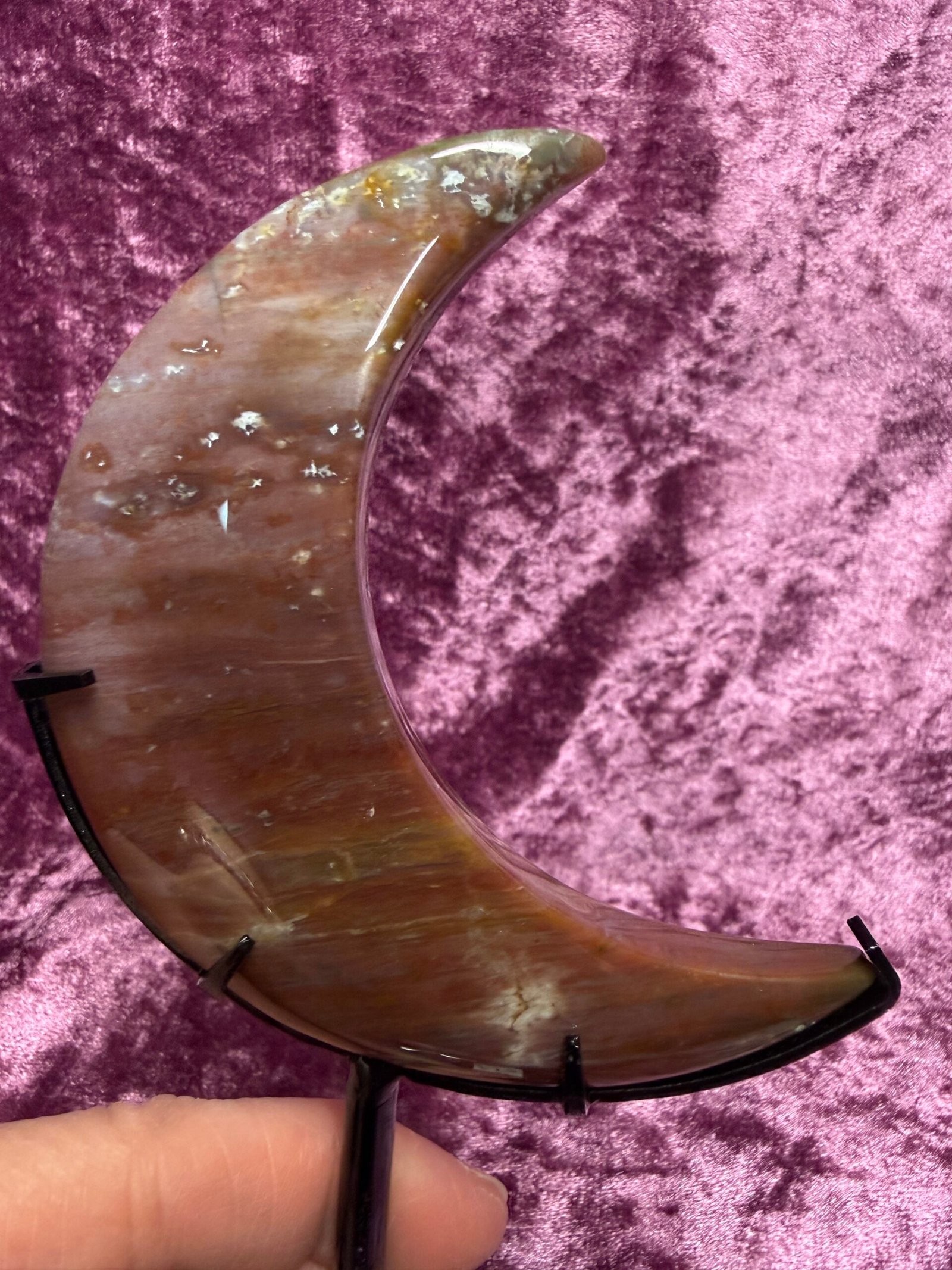 Ocean Jasper Moon on Stand - Image 4