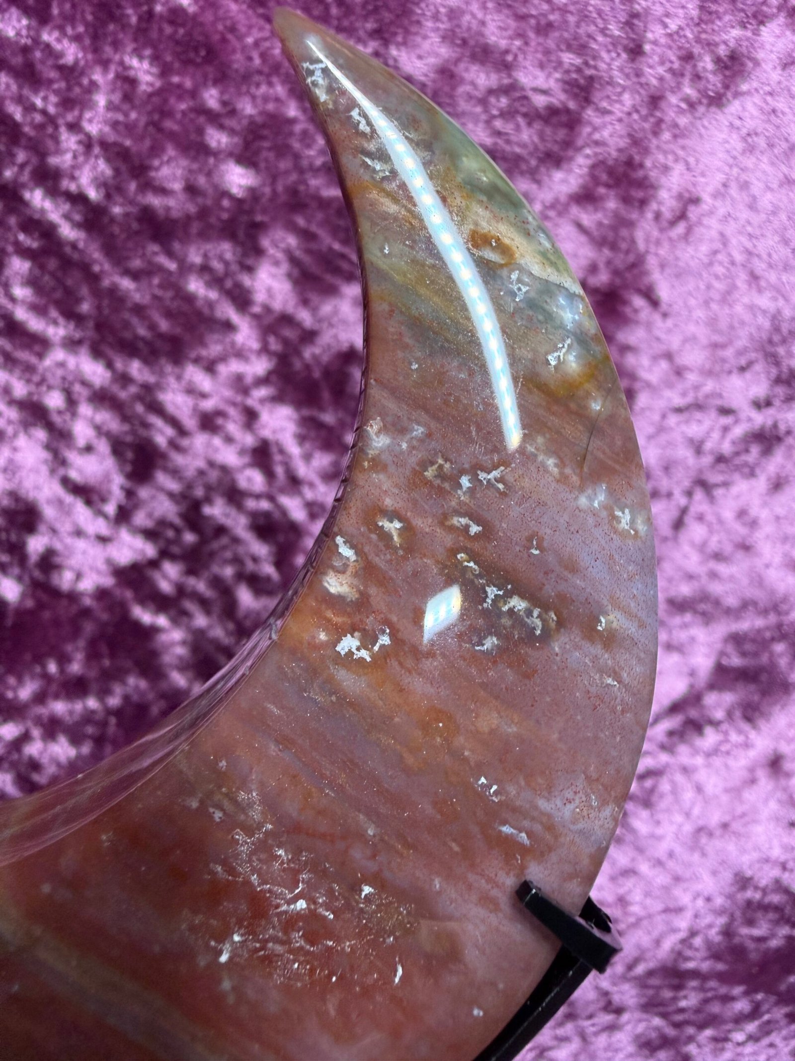 Ocean Jasper Moon on Stand - Image 5