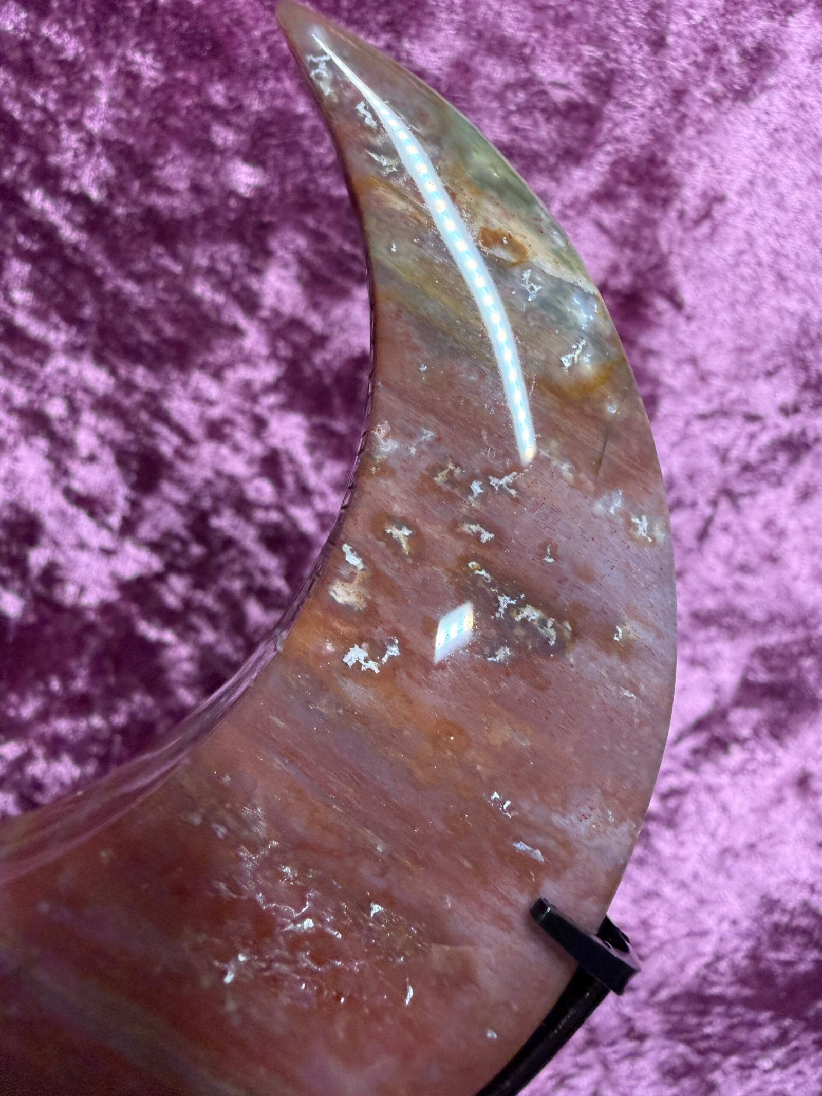 Ocean Jasper Moon on Stand - Image 6