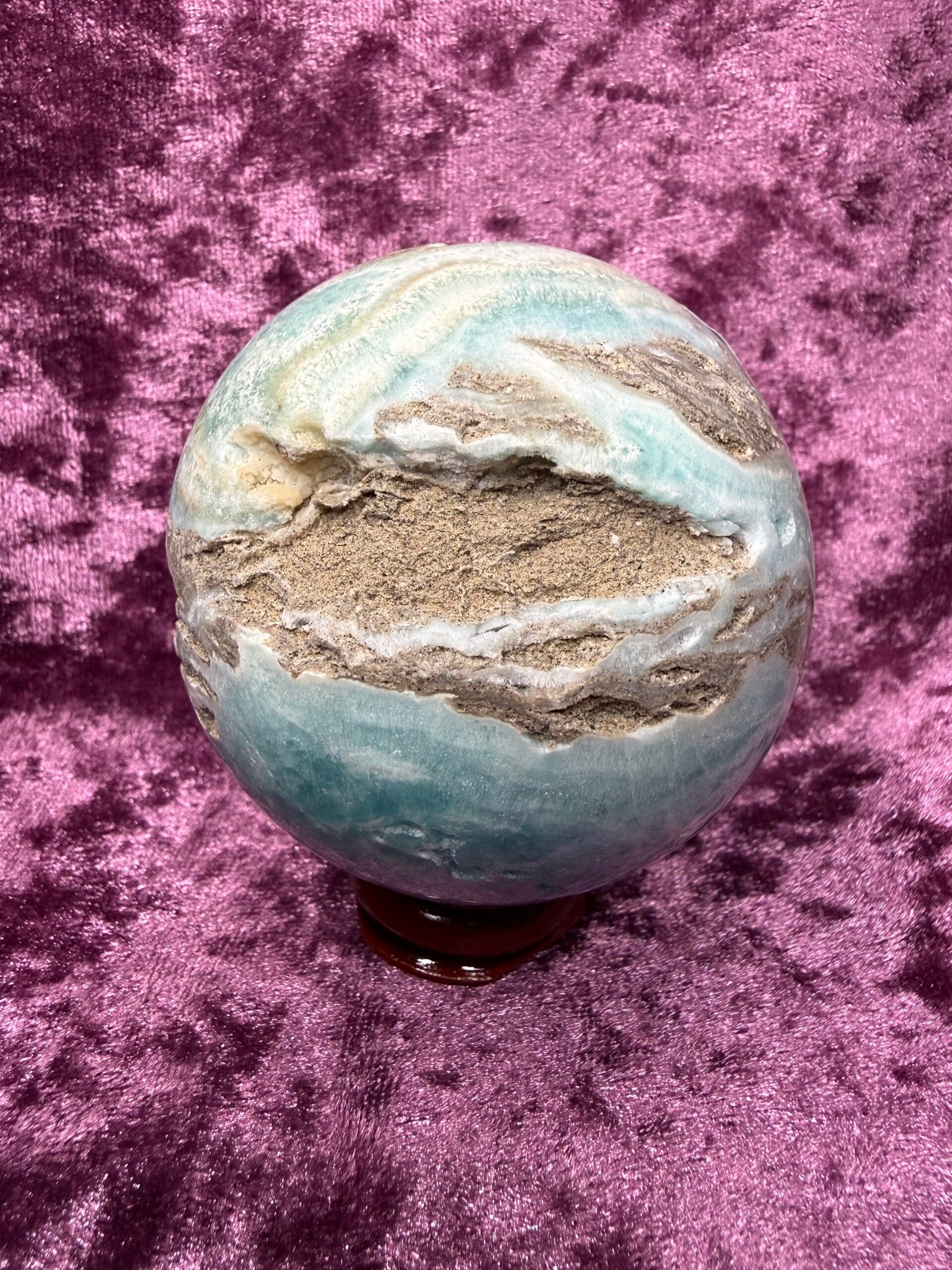 Blue Aragonite Sphere - Image 3