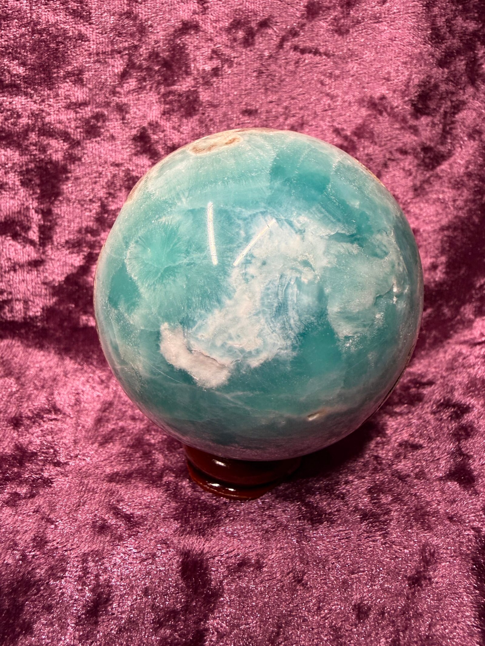 Blue Aragonite Sphere