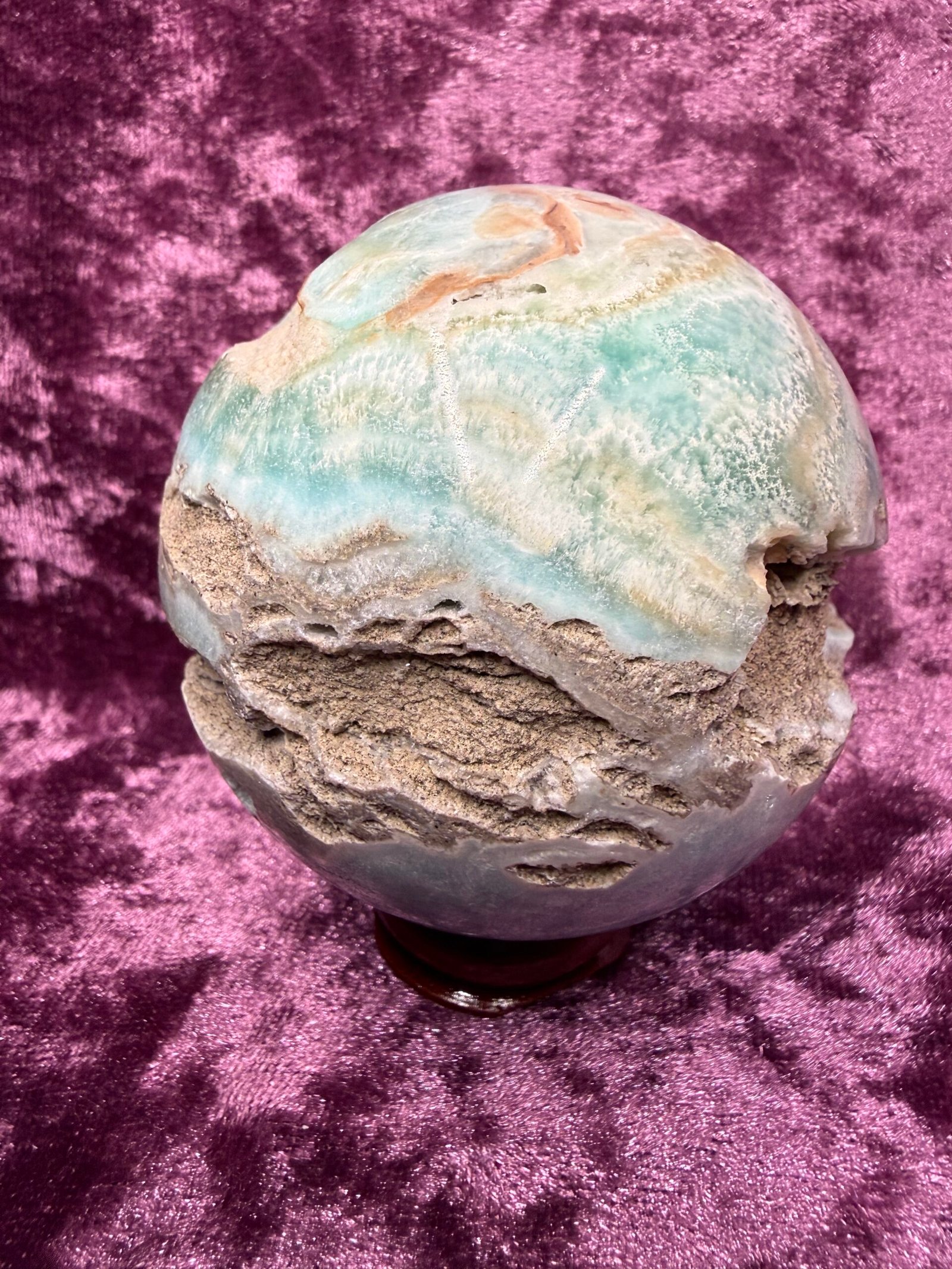 Blue Aragonite Sphere - Image 7