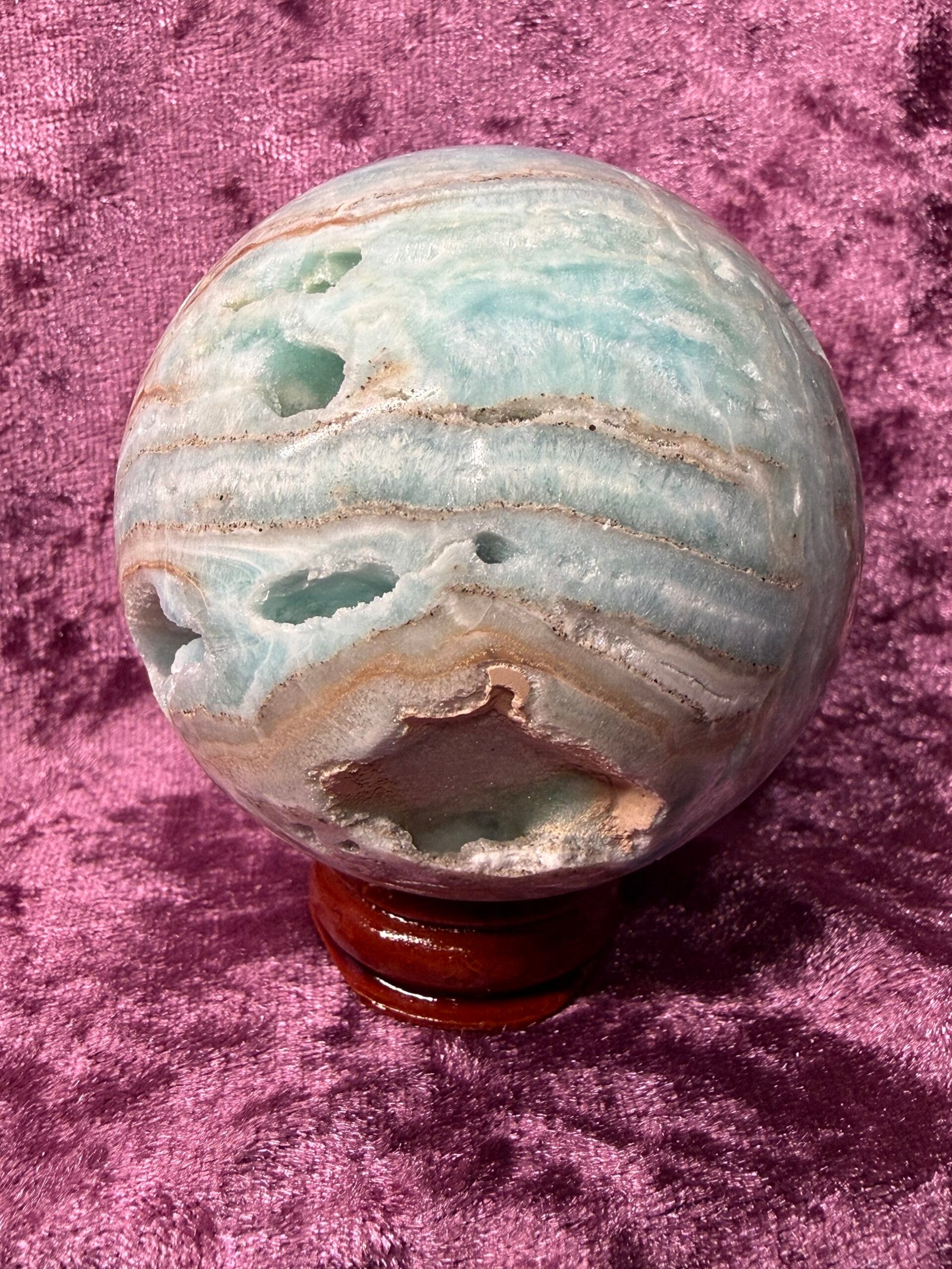 Blue Aragonite Sphere - Image 2